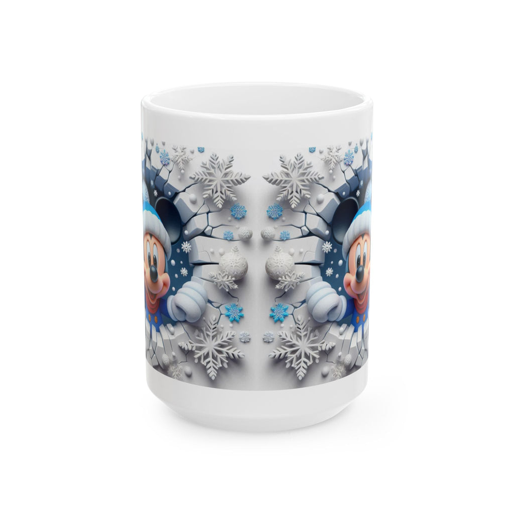 Snowflake Mouse Holiday Mug | Winter Mickee-Inspired Ceramic Mug