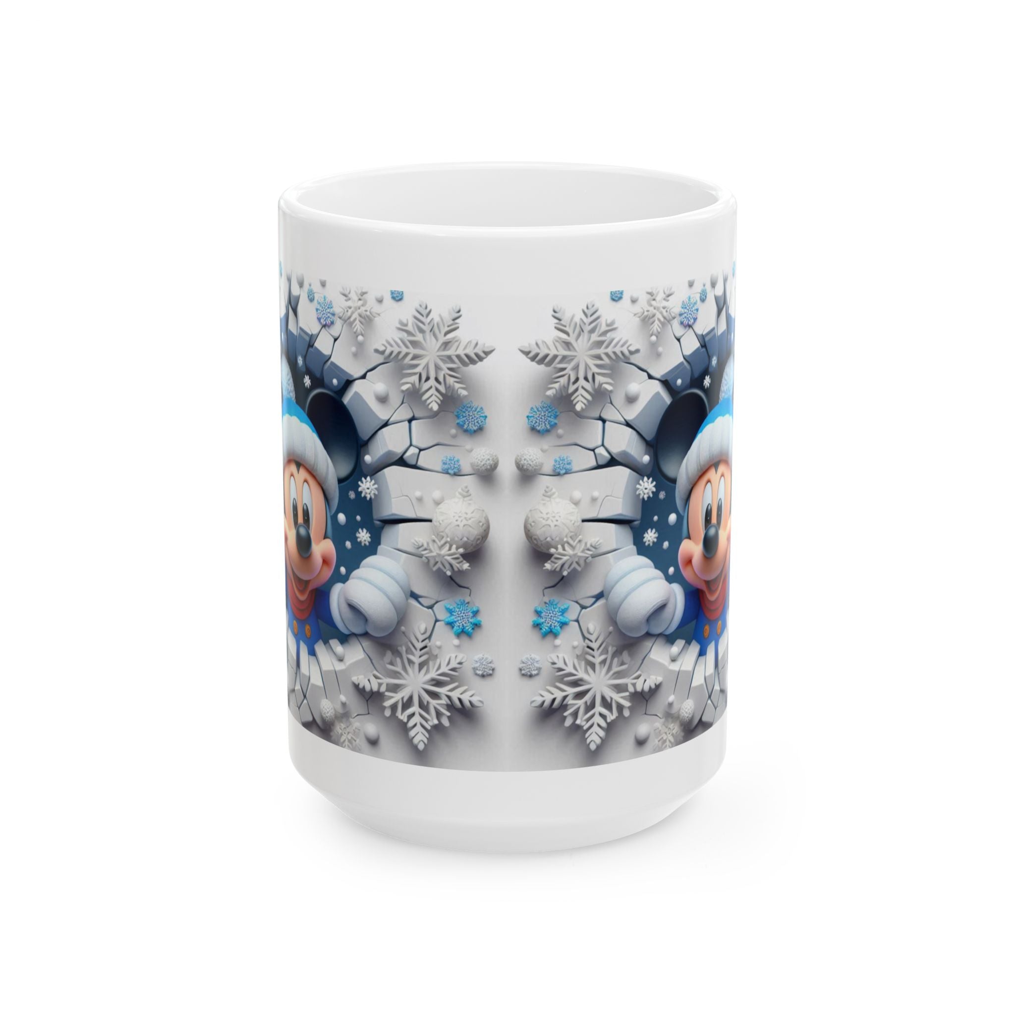 Snowflake Mouse Holiday Mug | Winter Mickee-Inspired Ceramic Mug
