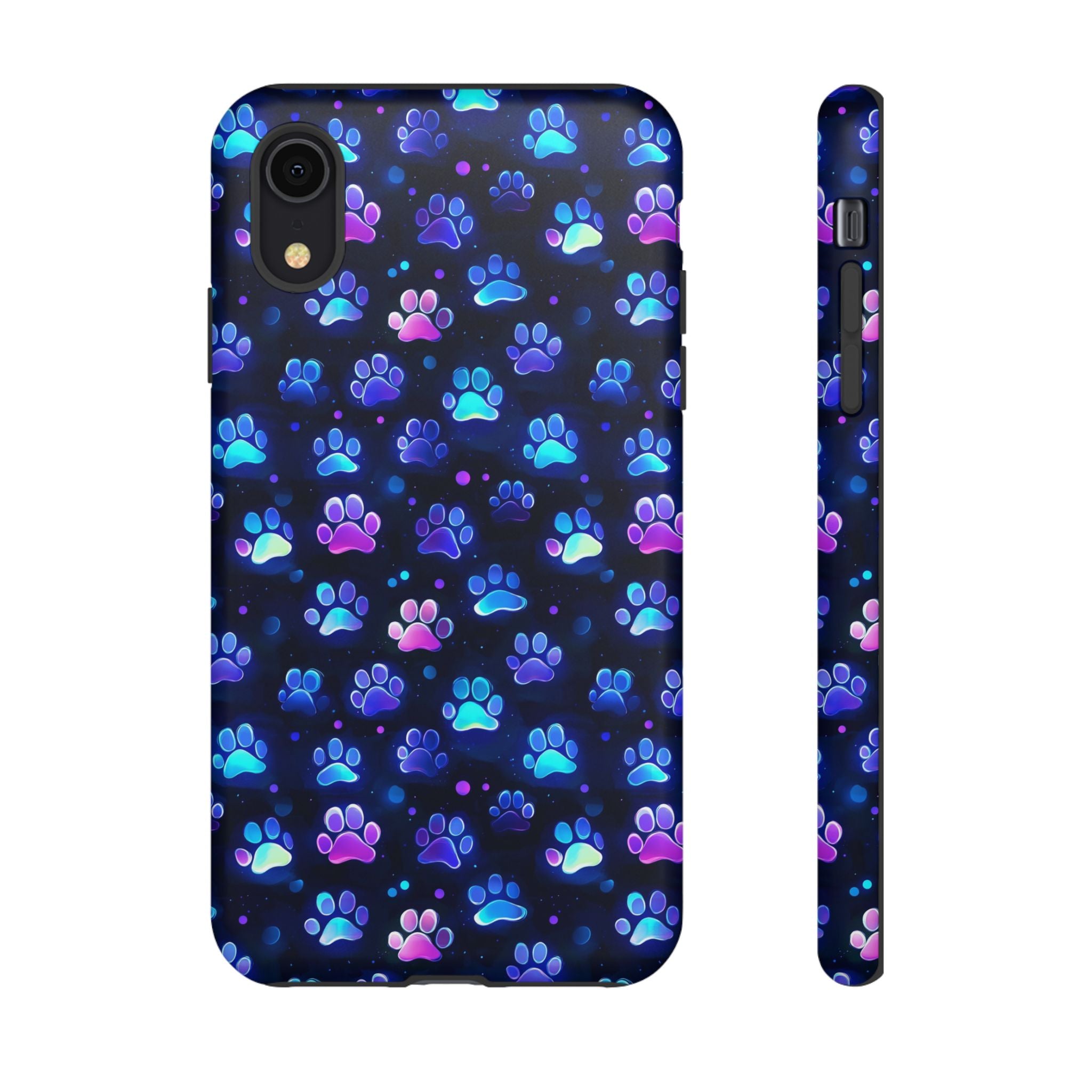 Neon Paw Print Phone Case | Tough Case
