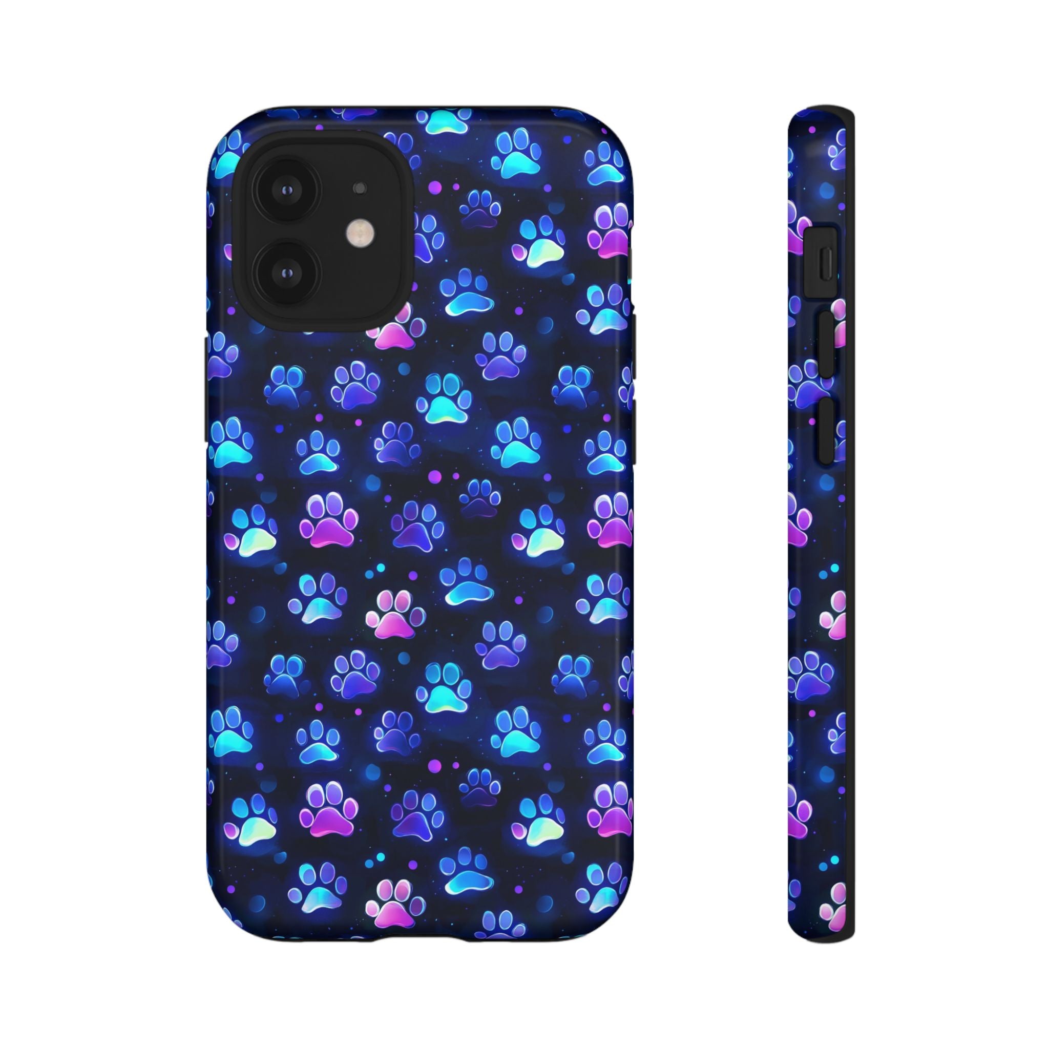 Neon Paw Print Phone Case | Tough Case