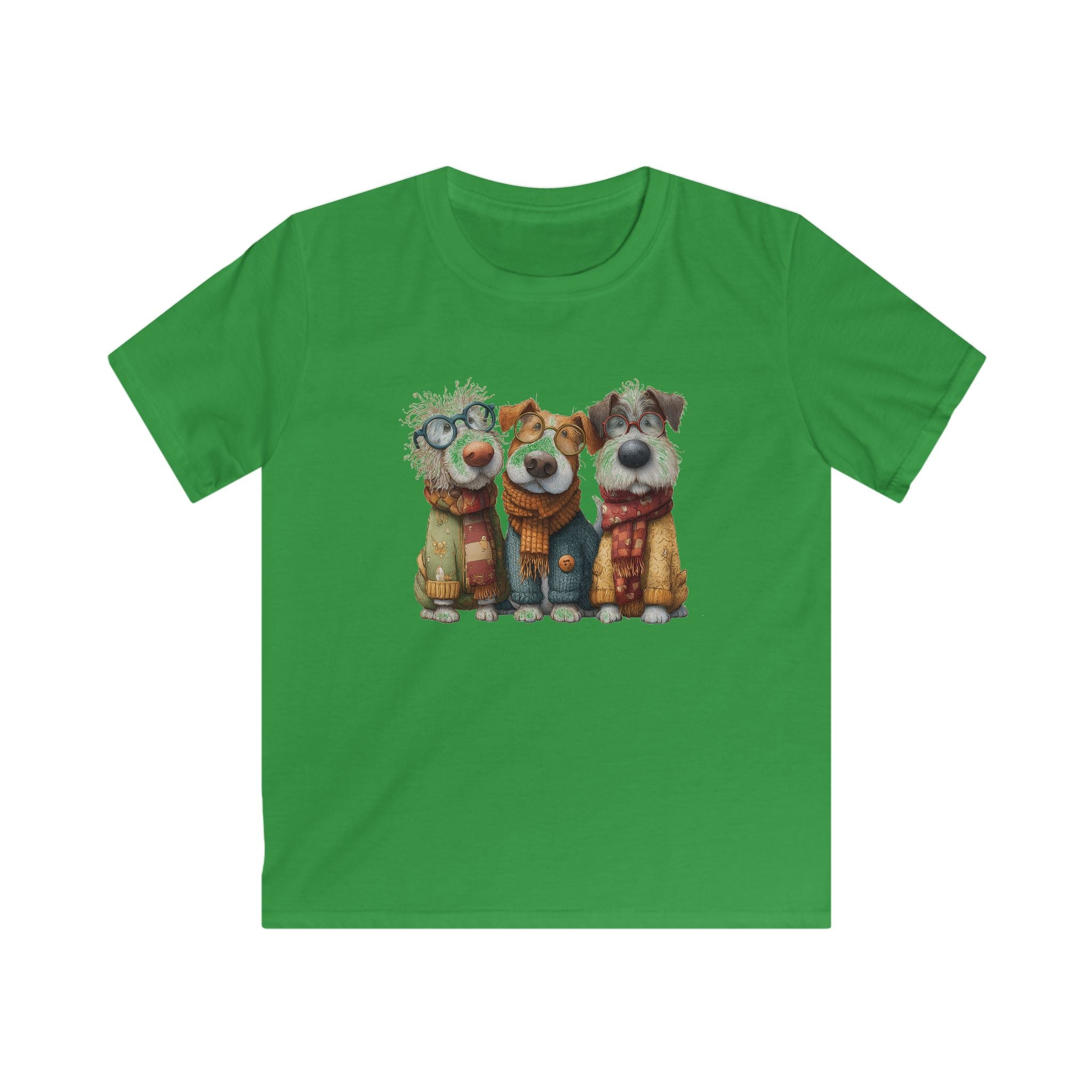 Three Cozy Dogs kids tee | Cute Puppy Trio Illustration