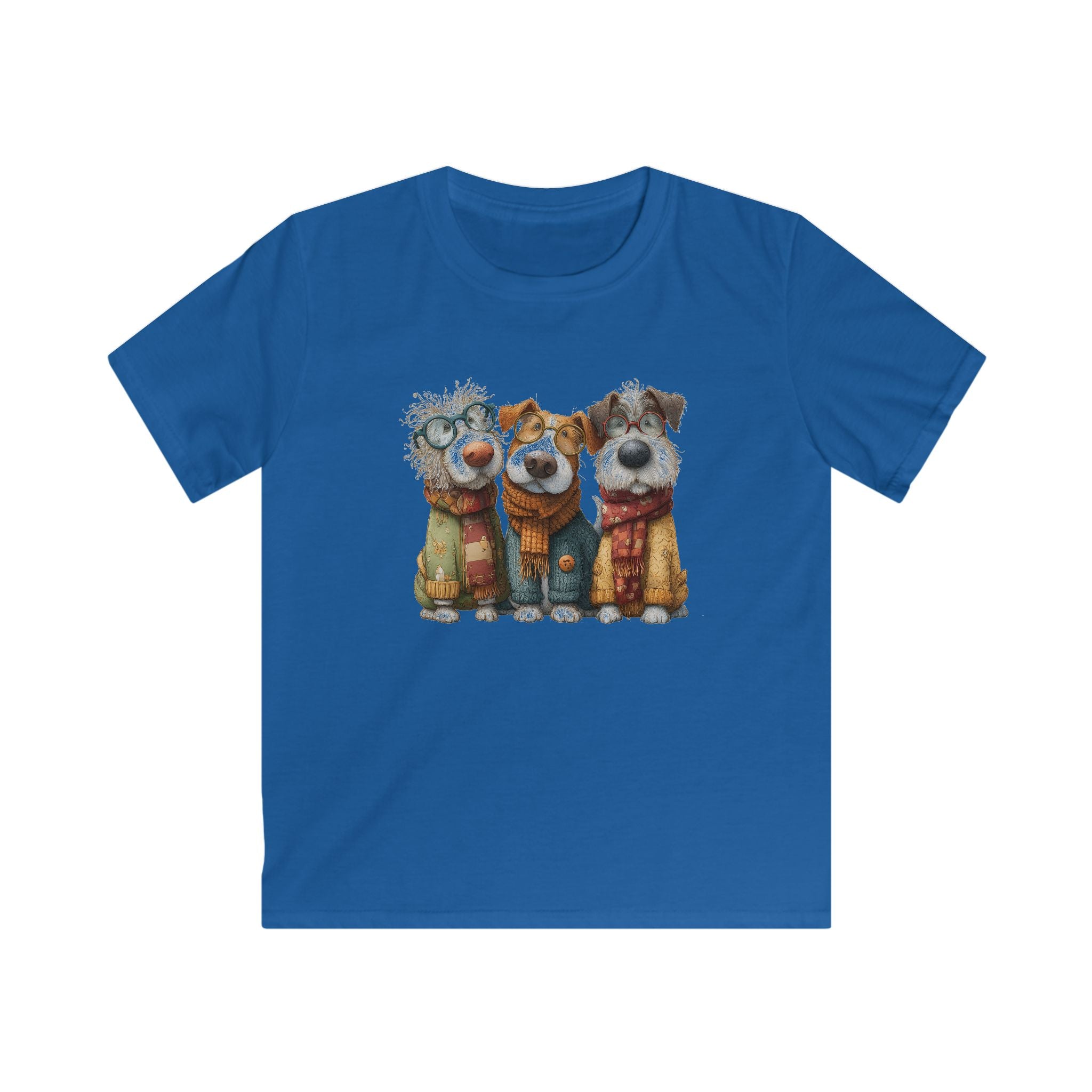 Three Cozy Dogs kids tee | Cute Puppy Trio Illustration