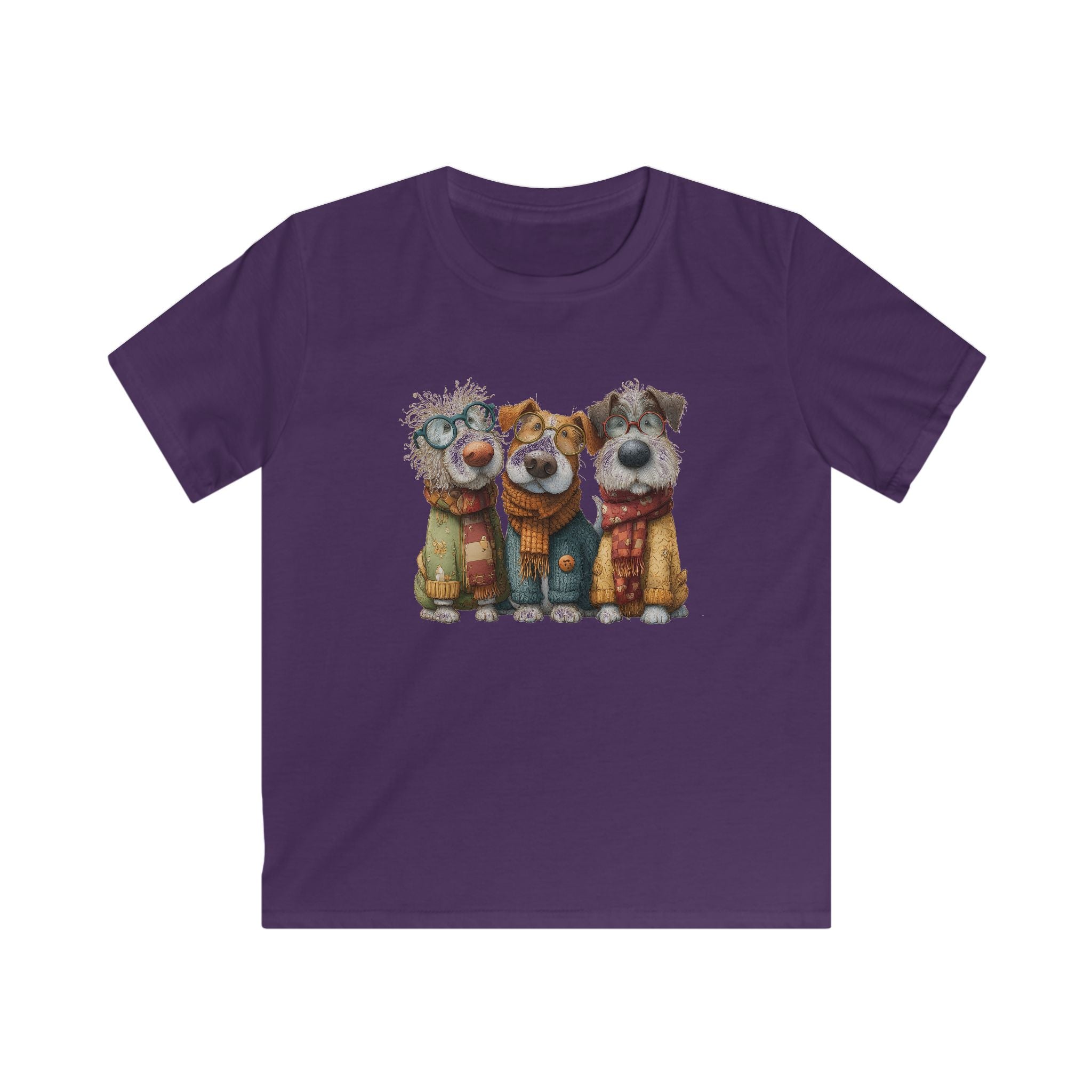 Three Cozy Dogs kids tee | Cute Puppy Trio Illustration