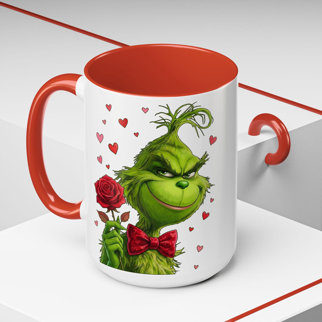 Grinch Holding Rose Mug | Accent Coffee Mug