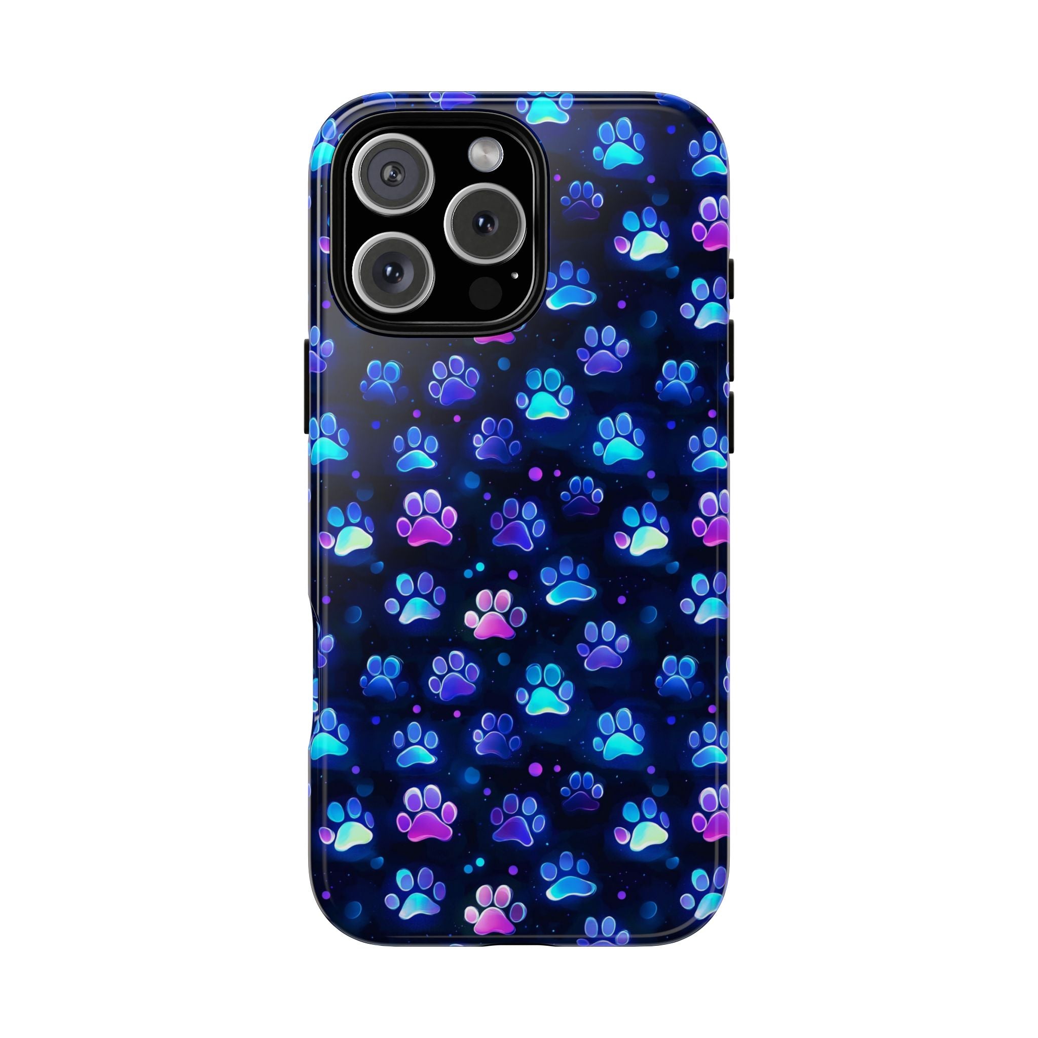 Neon Paw Print Phone Case | Tough Case