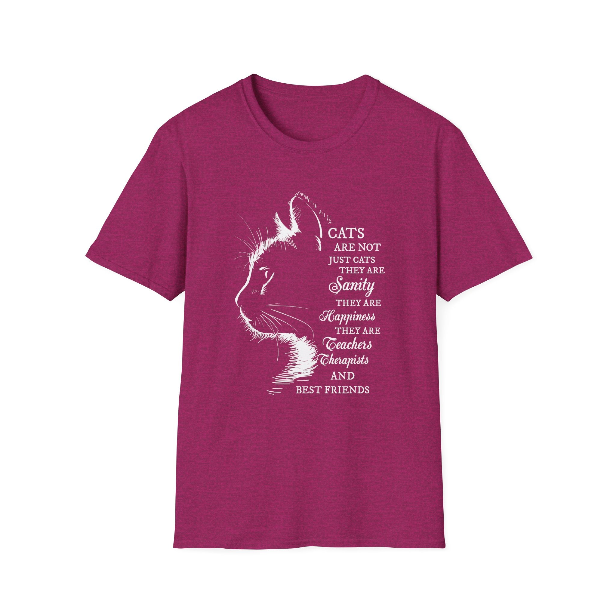 Cat Silhouette Quote T-Shirt | Cat Lovers Tee, Feline Friendship Design