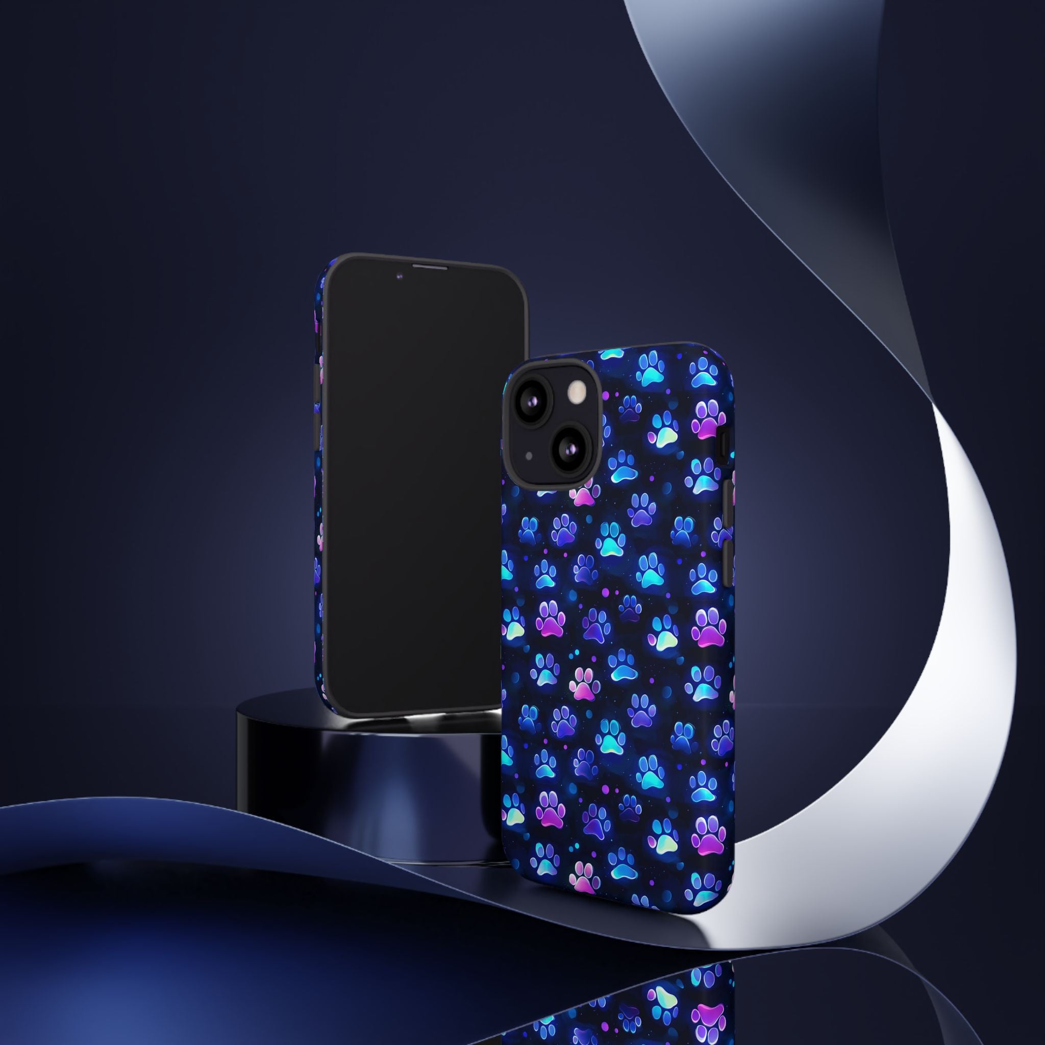 Neon Paw Print Phone Case | Tough Case