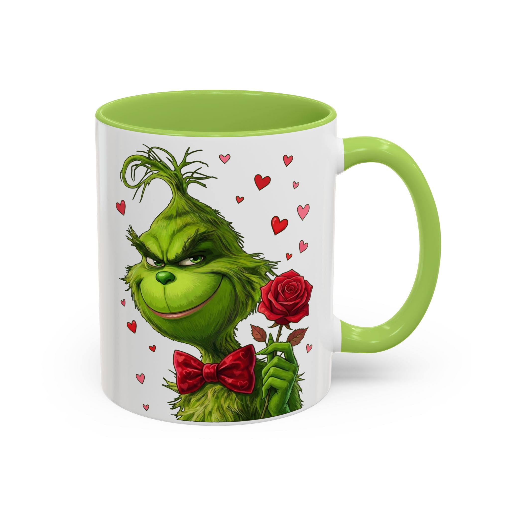 Grinch Holding Rose Mug | Accent Coffee Mug