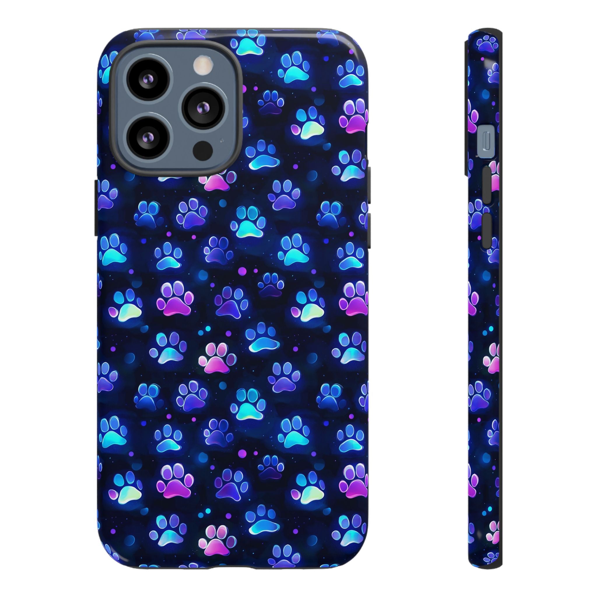 Neon Paw Print Phone Case | Tough Case