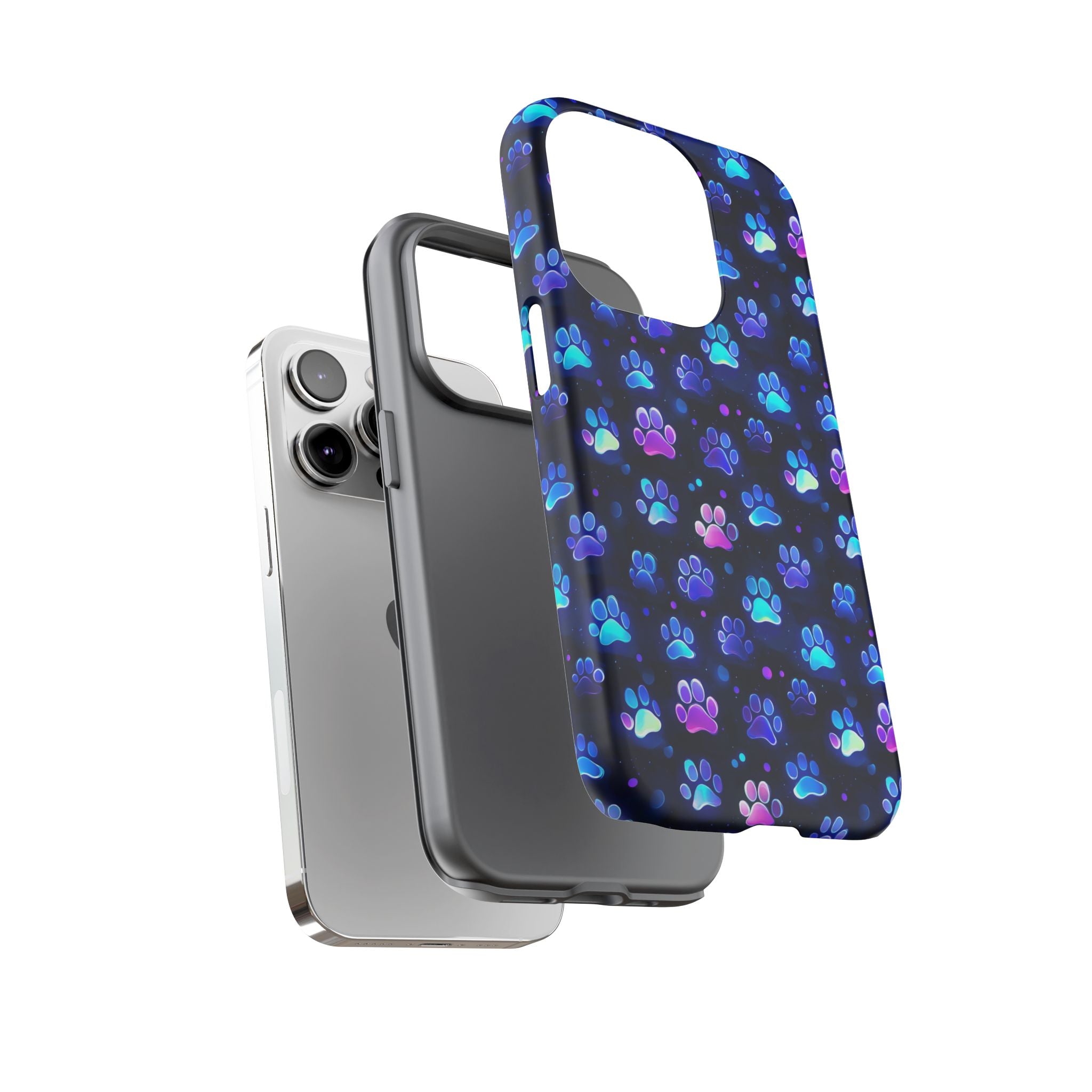 Neon Paw Print Phone Case | Tough Case