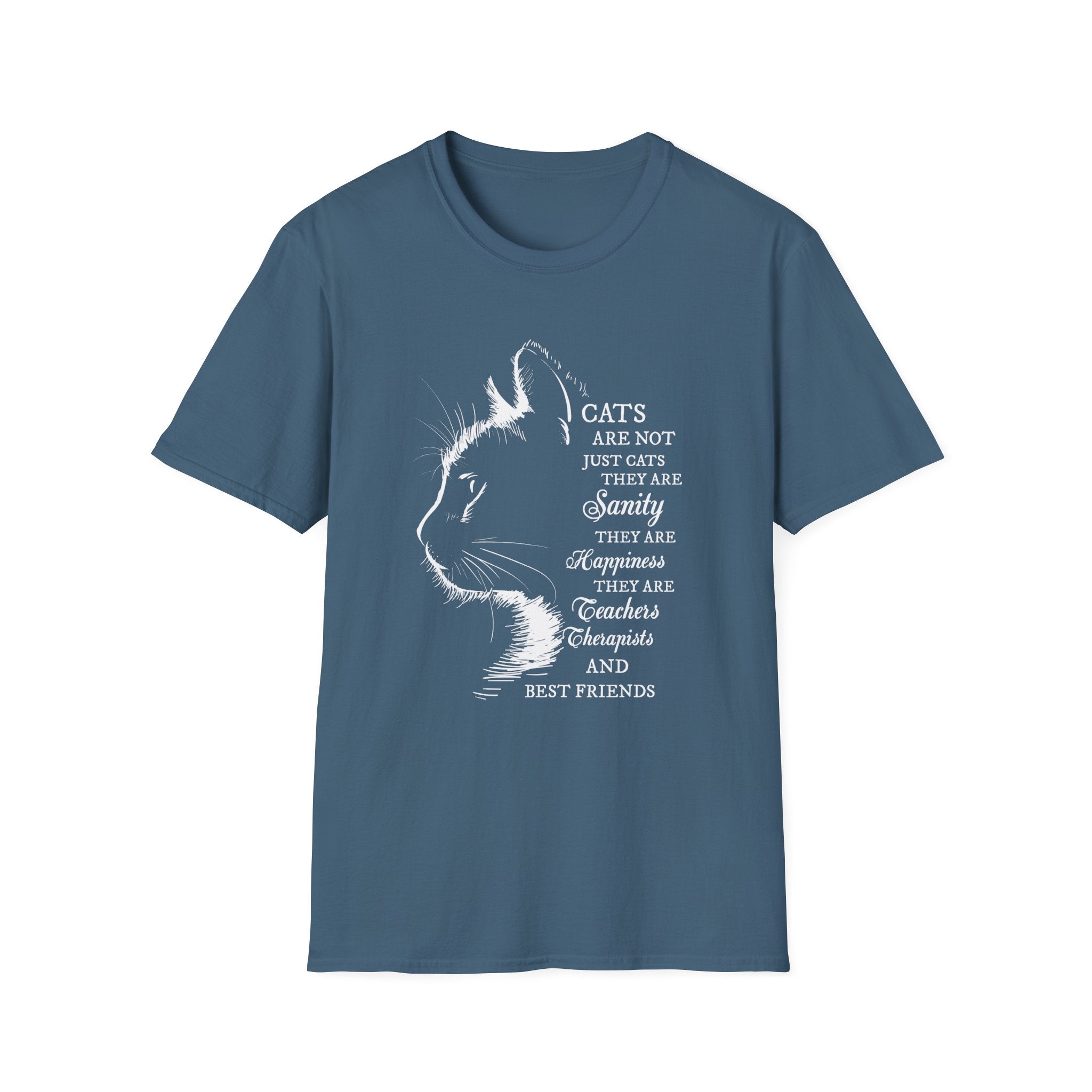 Cat Silhouette Quote T-Shirt | Cat Lovers Tee, Feline Friendship Design