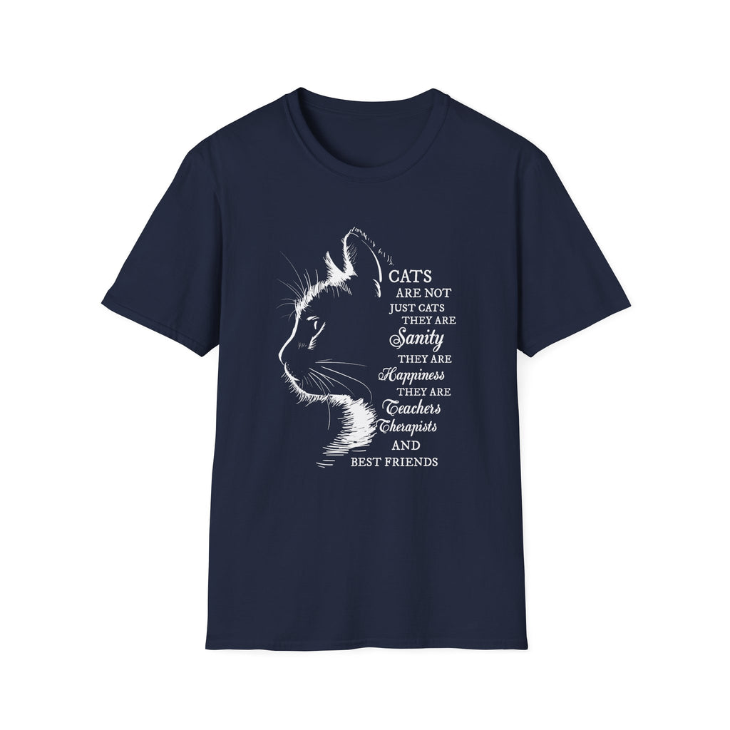 Cat Silhouette Quote T-Shirt | Cat Lovers Tee, Feline Friendship Design