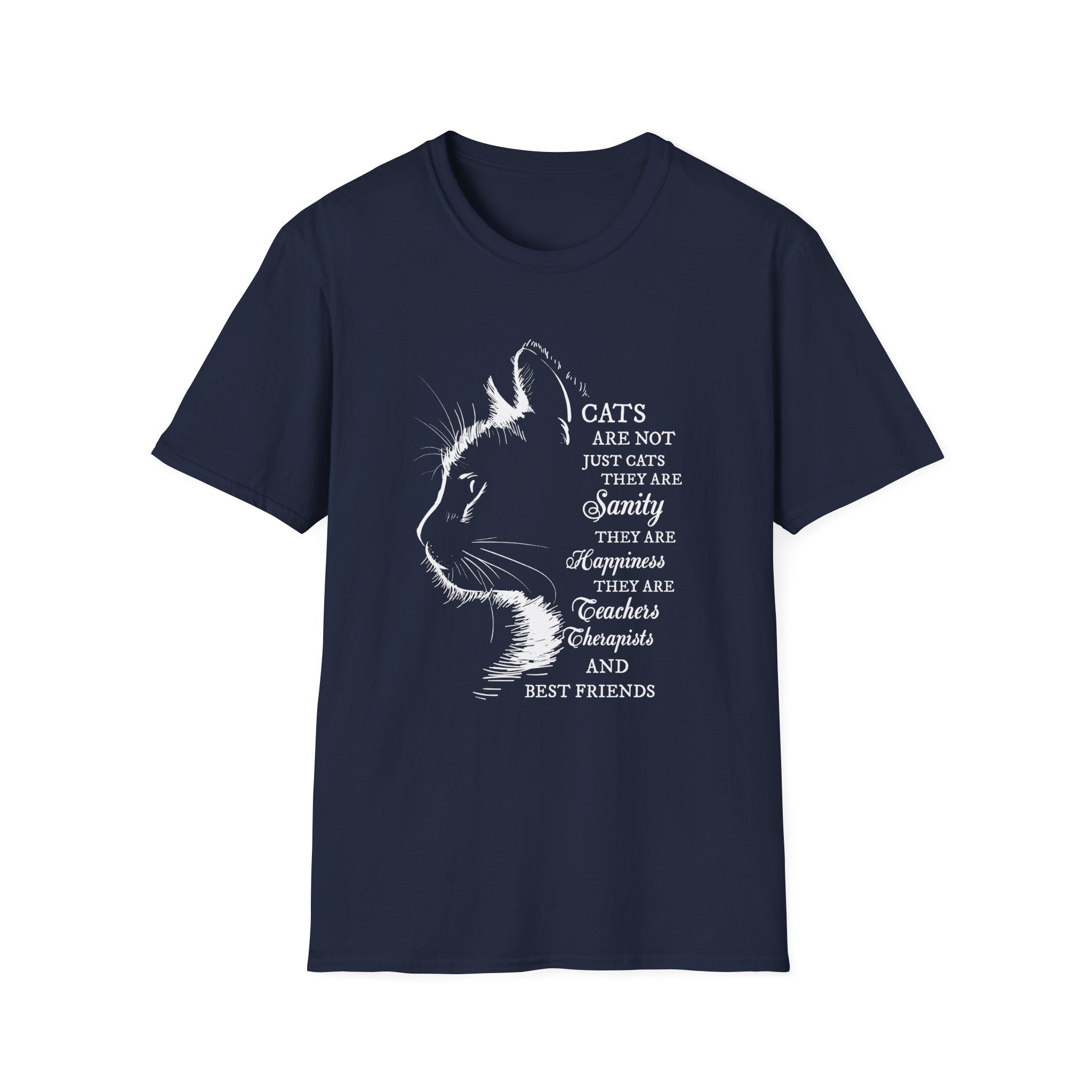 Cat Silhouette Quote T-Shirt | Cat Lovers Tee, Feline Friendship Design