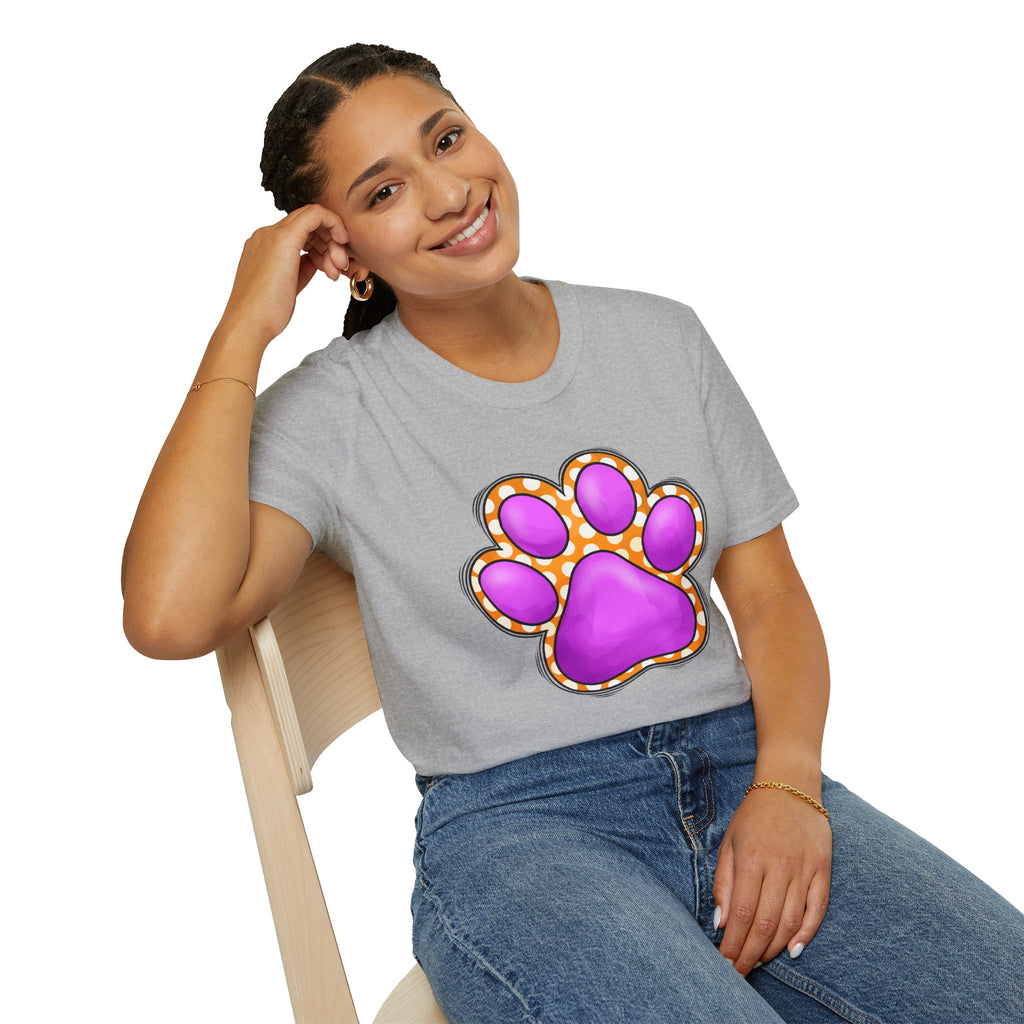Pink Paw Print T-Shirt | Cute Animal Paw Graphic Tee