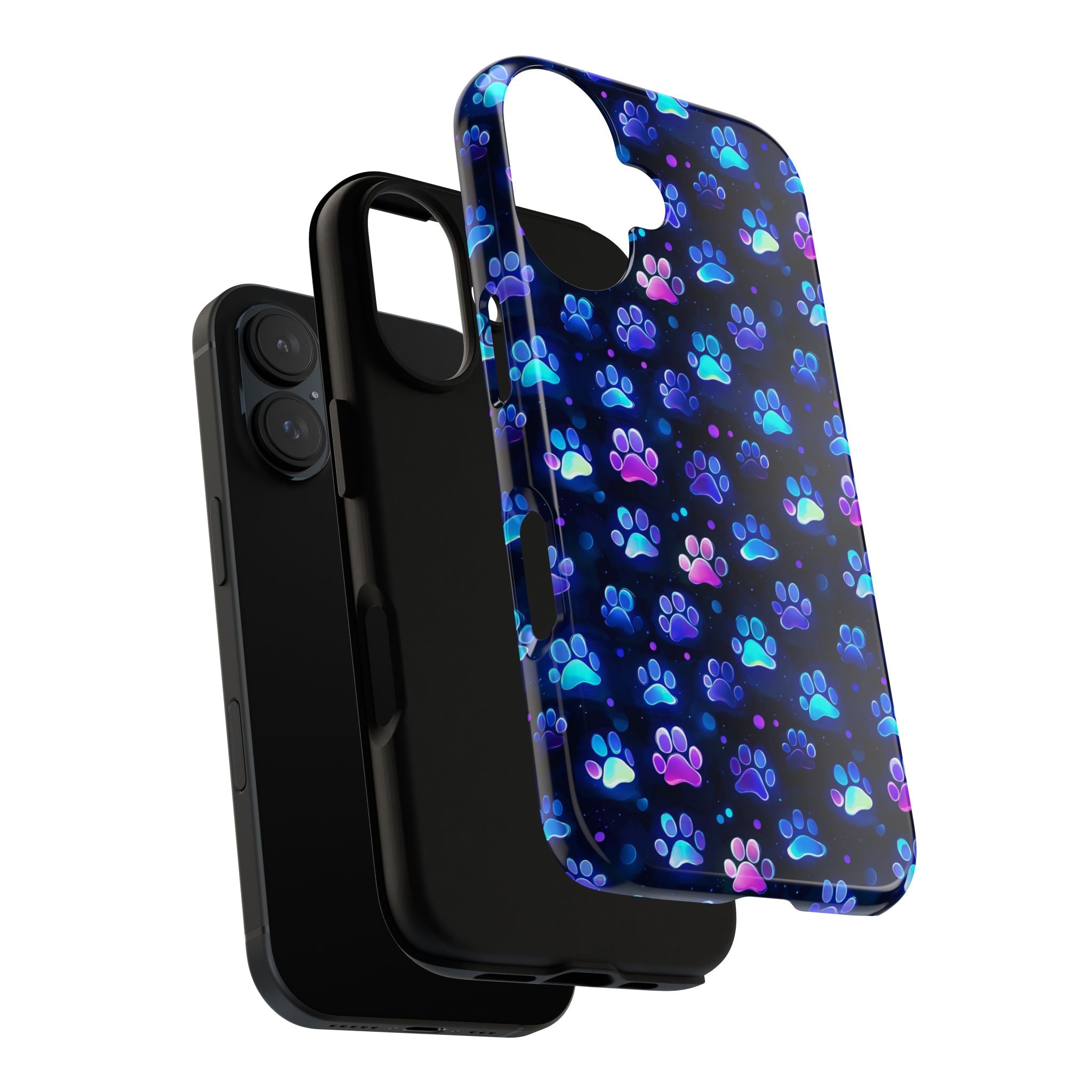 Neon Paw Print Phone Case | Tough Case