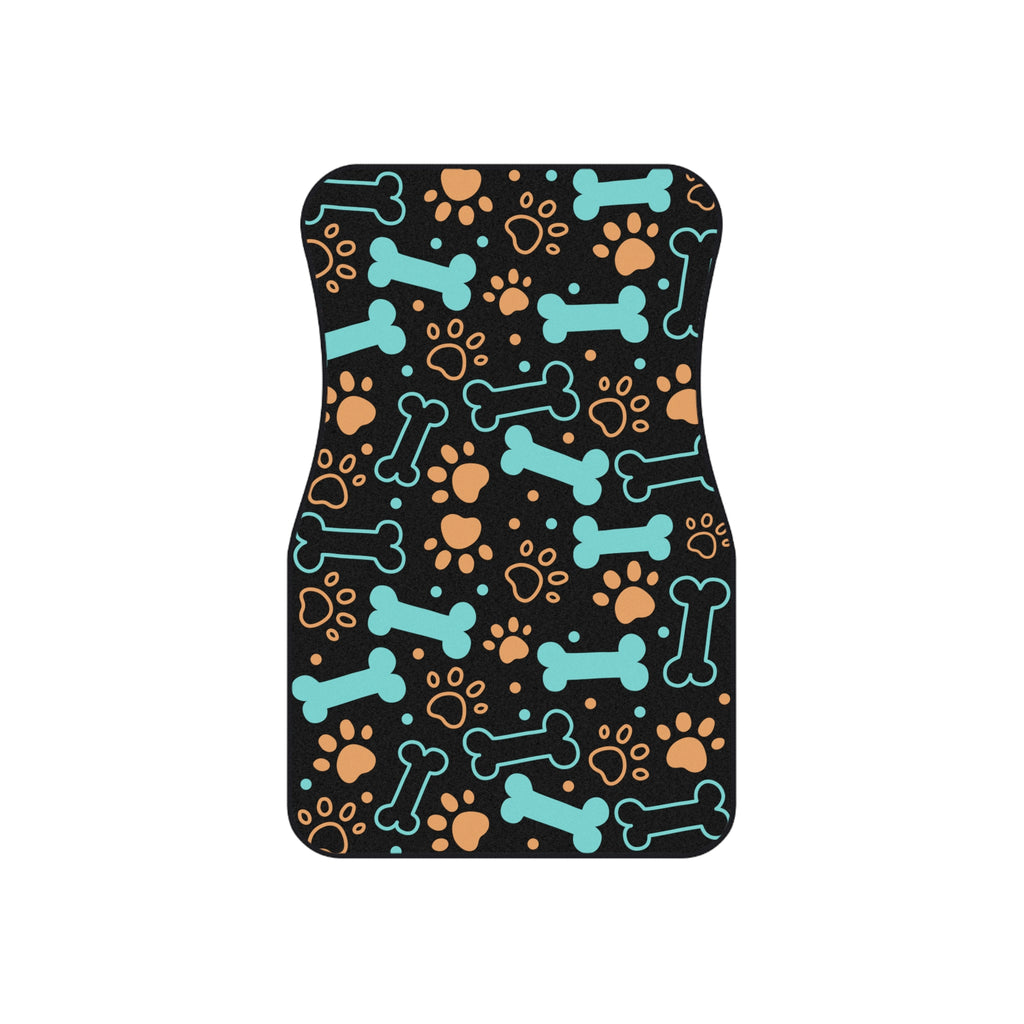 Dog Bones and Paw Print Car Mats | Front Floor Mats