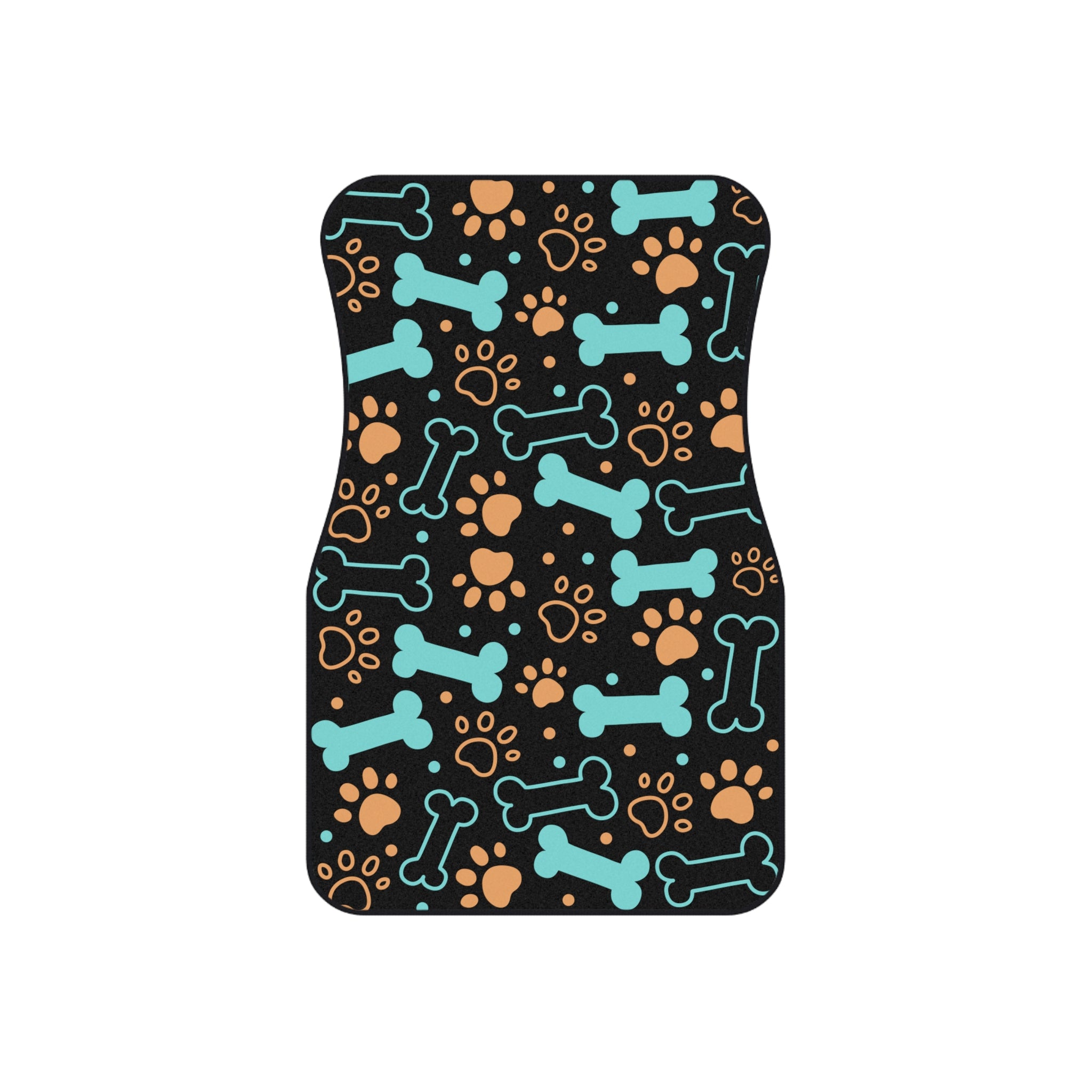 Dog Bones and Paw Print Car Mats | Front Floor Mats
