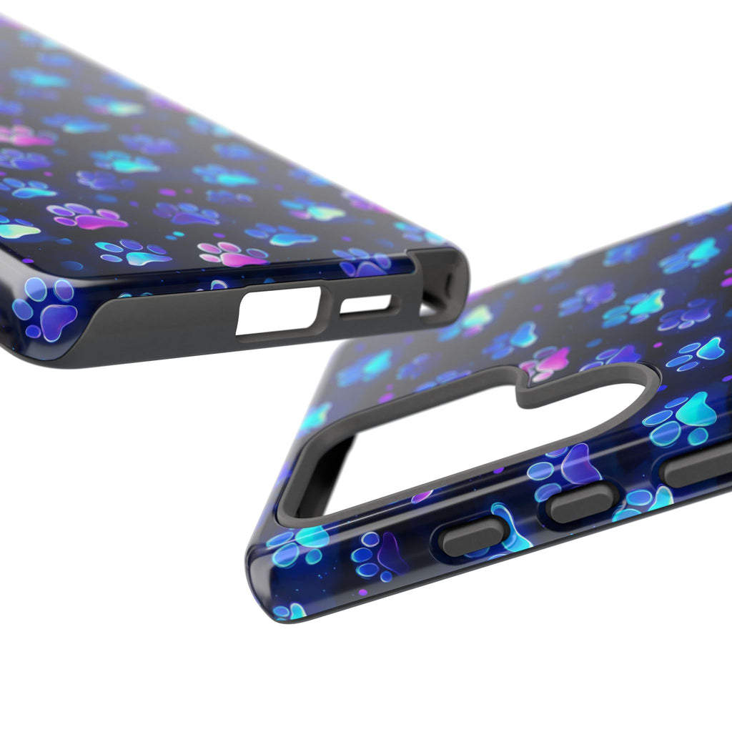 Neon Paw Print Phone Case | Tough Case