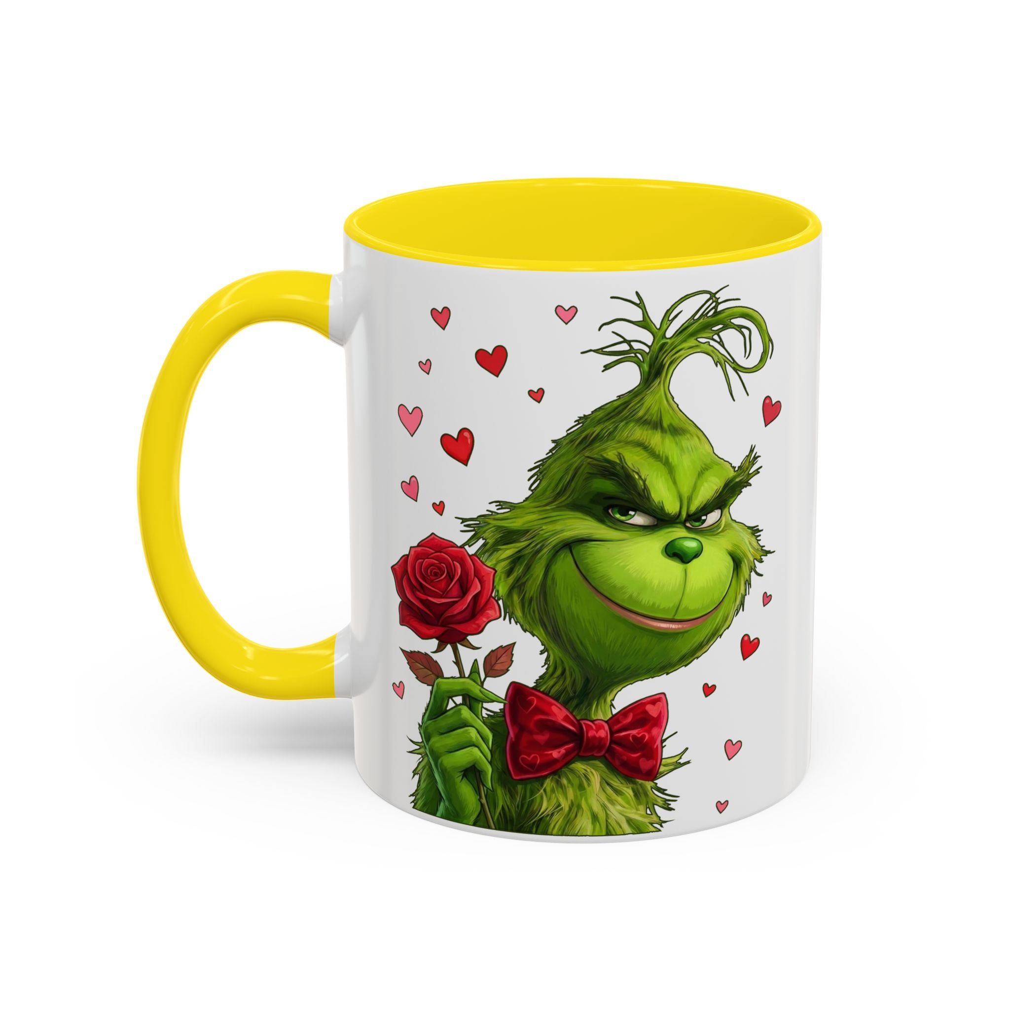 Grinch Holding Rose Mug | Accent Coffee Mug