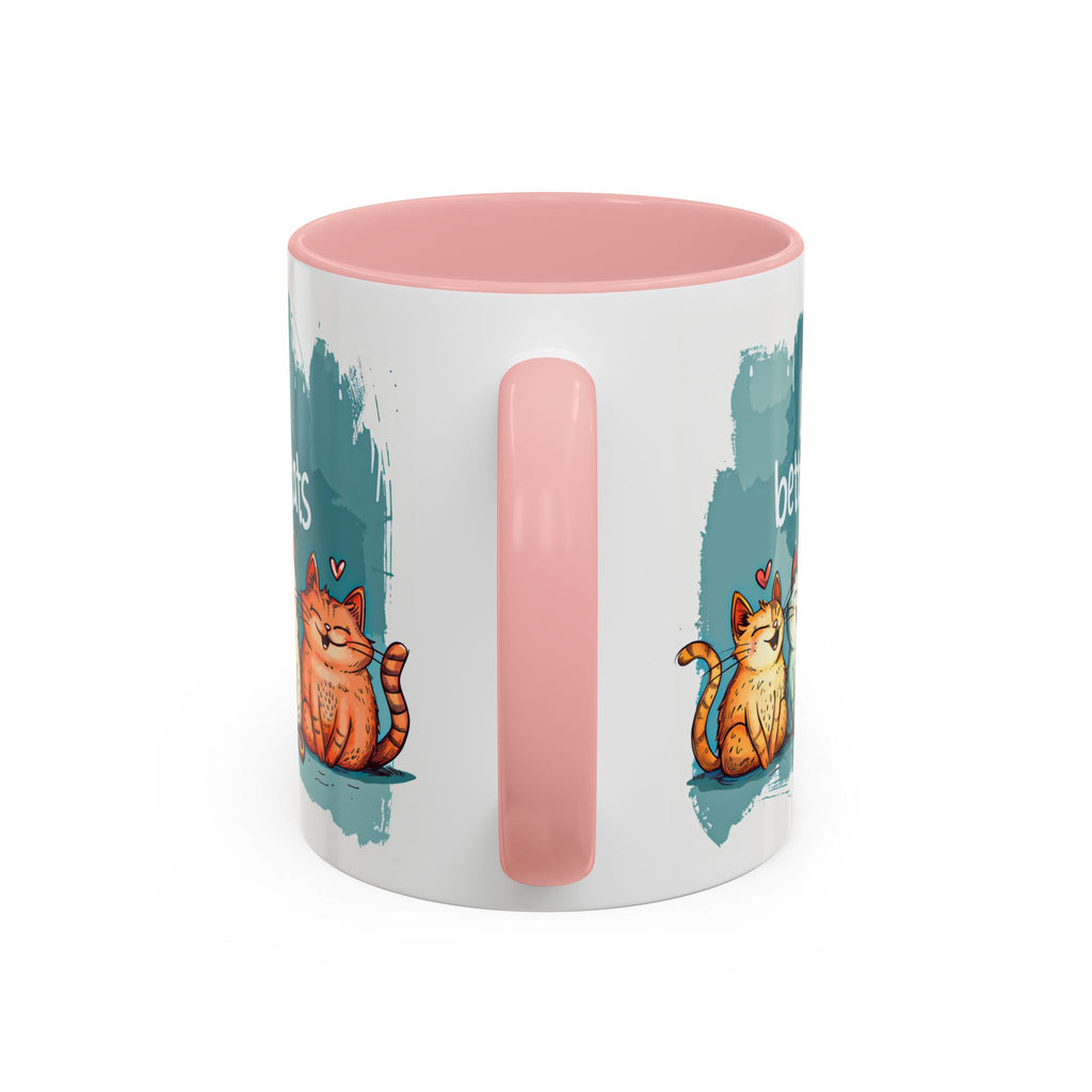 Life Is Better With Cats Coffee Mug | Accent Two-Tone Mug
