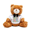Dog Mom Teddy Bear Plush | Brown Bear with Printed T-Shirt