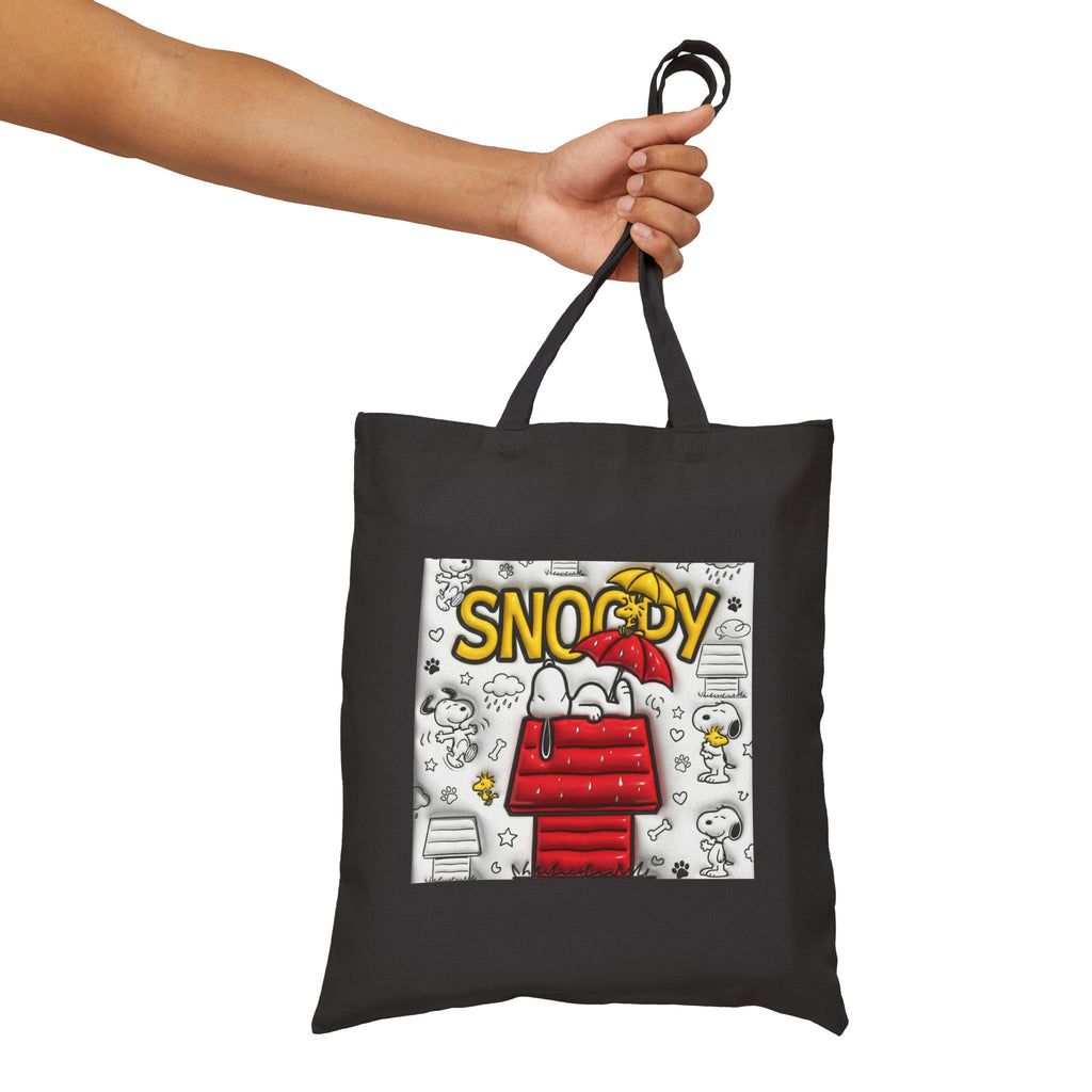 Snoopee Comic Panel Tote Bag | Peanut Doghouse Illustration