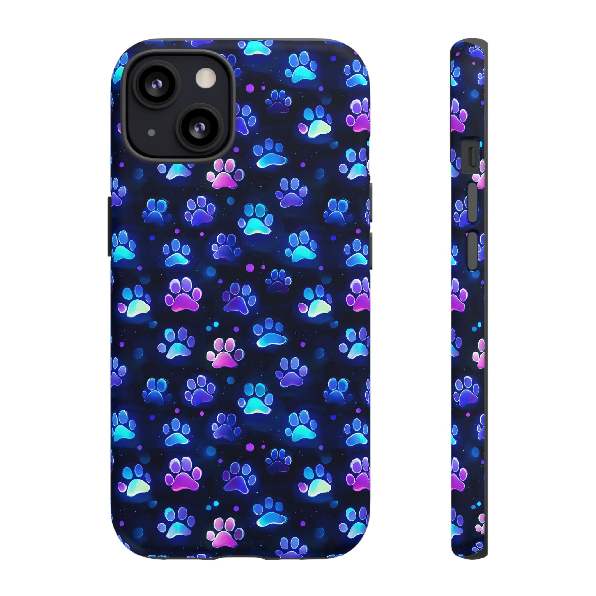 Neon Paw Print Phone Case | Tough Case