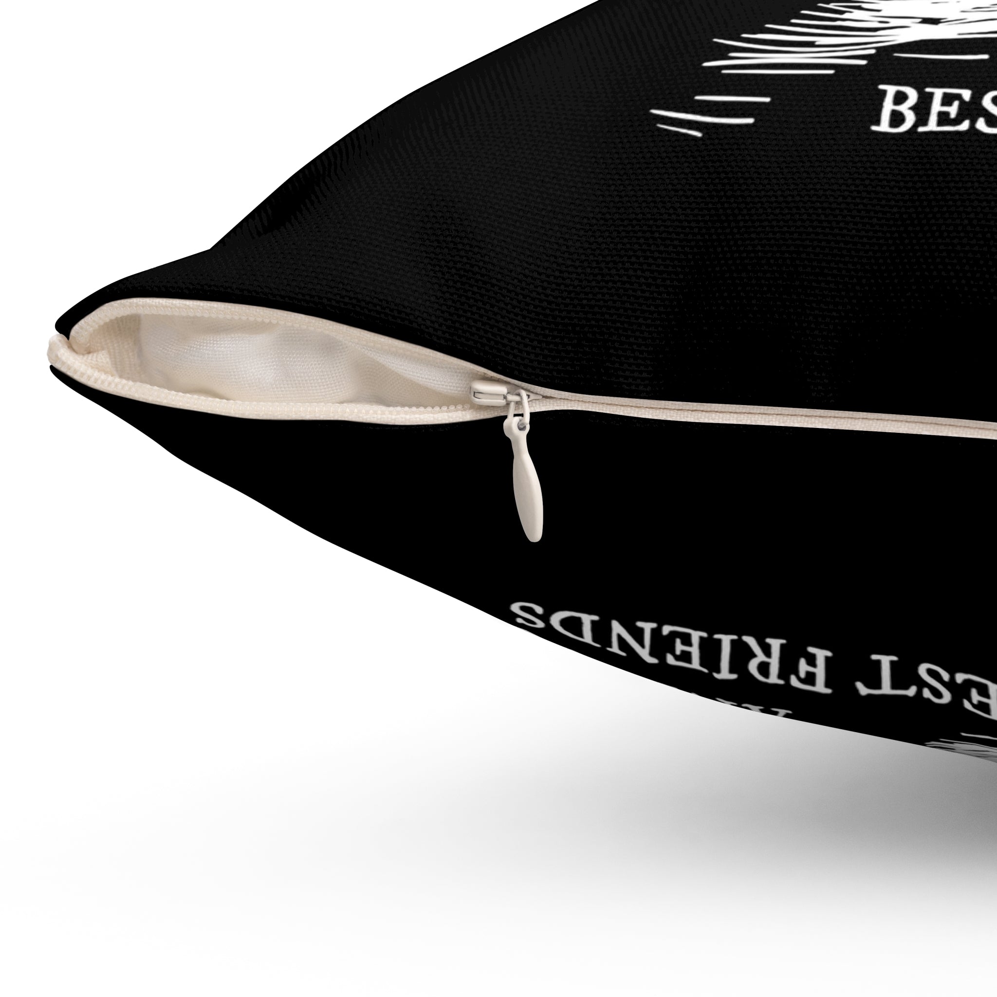 Black Cat Silhouette Pillow | Cat Quote Throw Pillow, Square Polyester Pillow