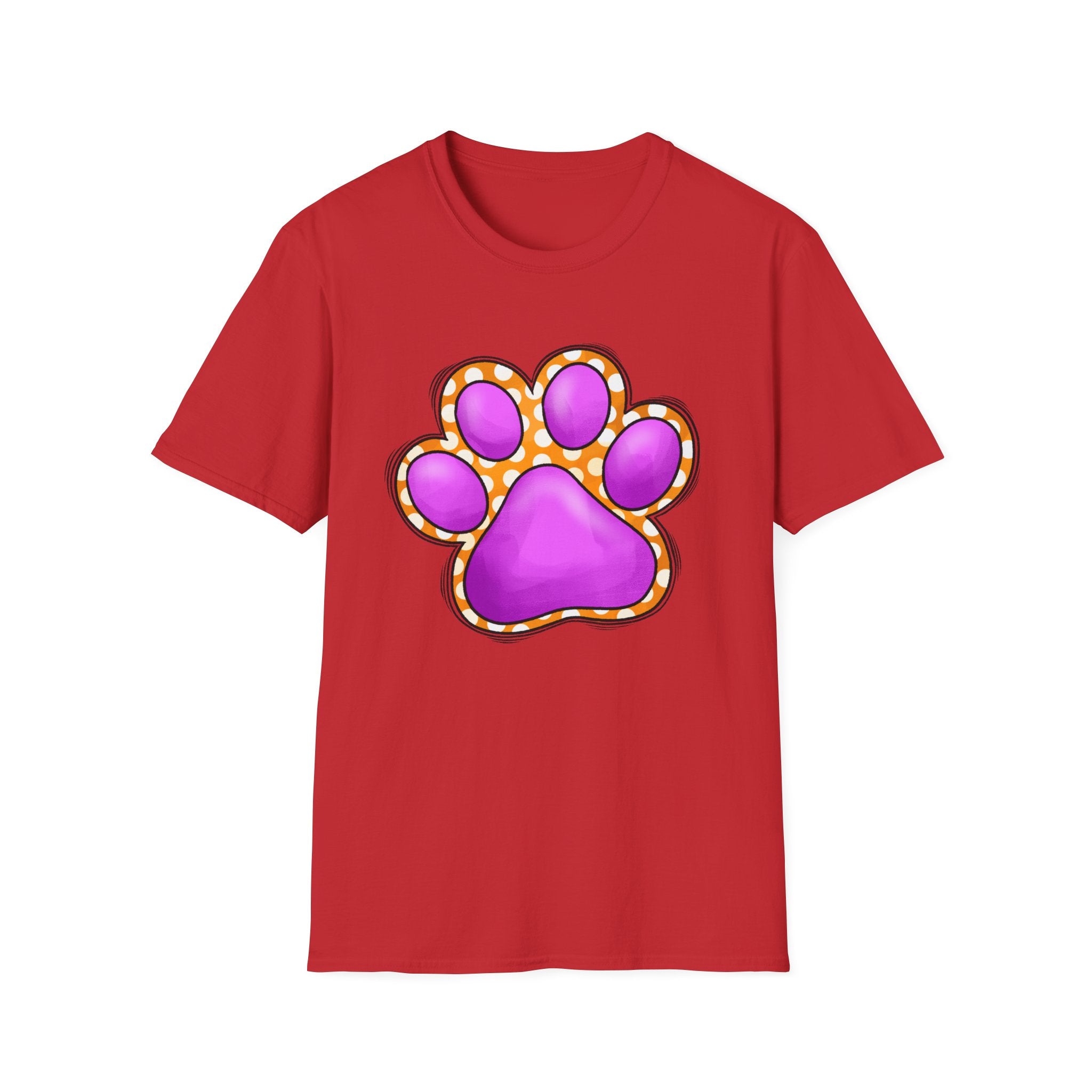 Pink Paw Print T-Shirt | Cute Animal Paw Graphic Tee