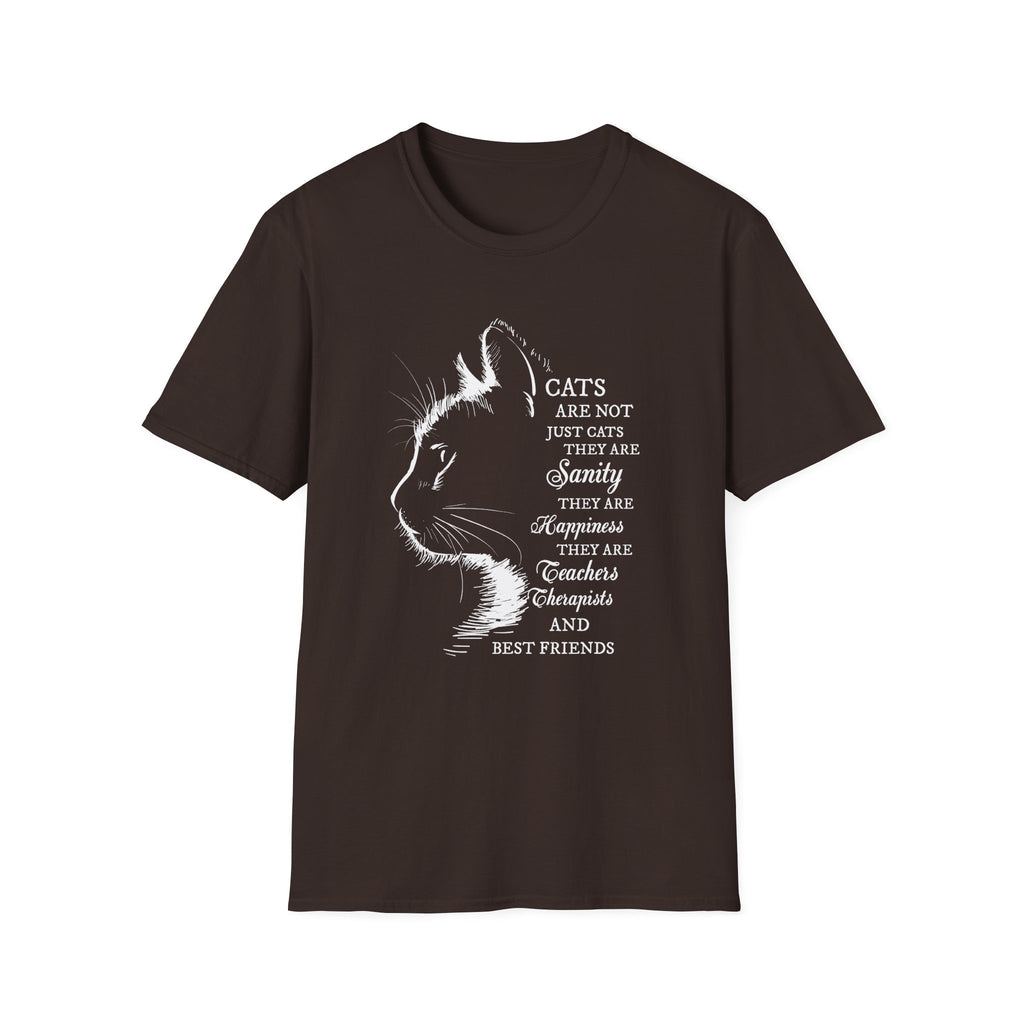 Cat Silhouette Quote T-Shirt | Cat Lovers Tee, Feline Friendship Design