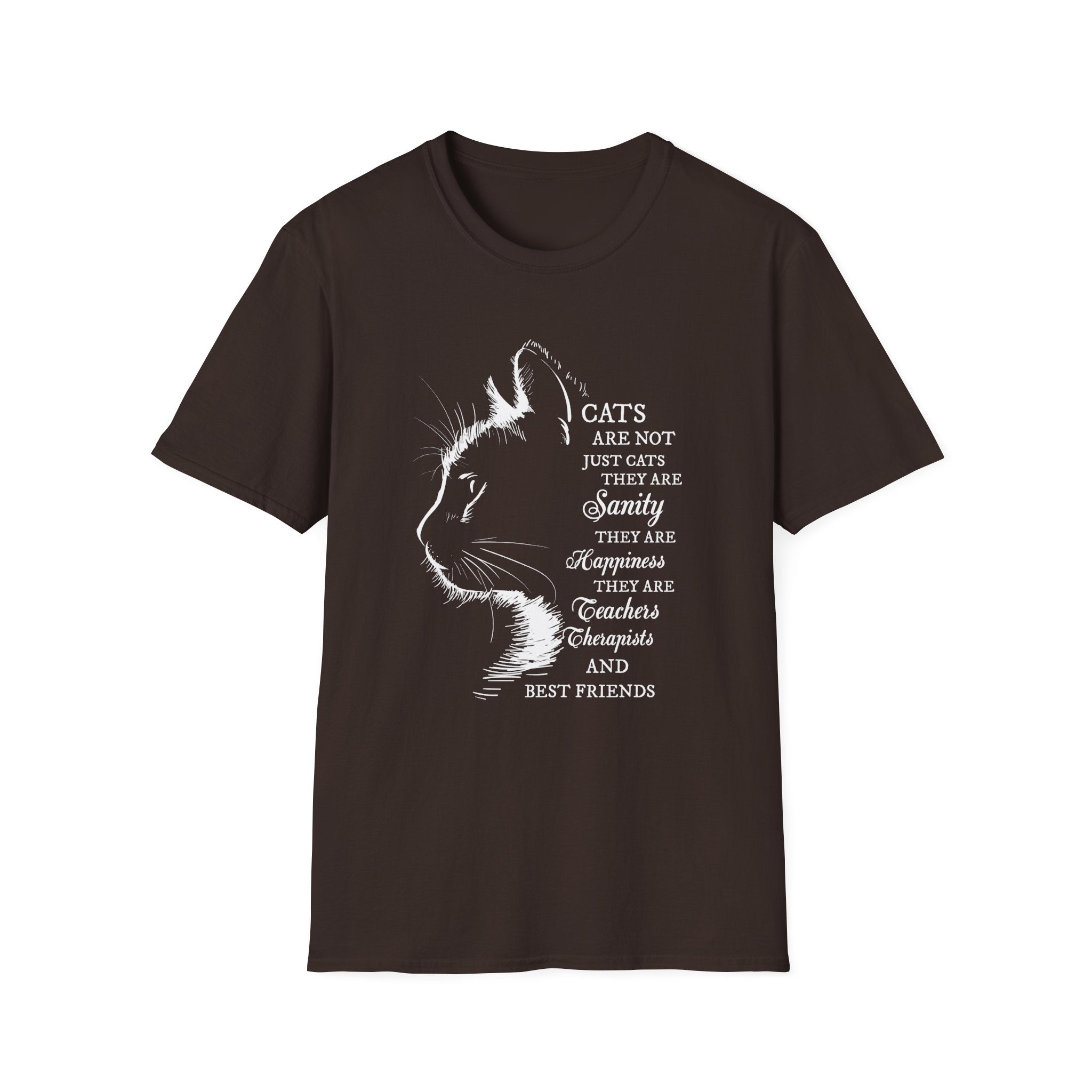 Cat Silhouette Quote T-Shirt | Cat Lovers Tee, Feline Friendship Design
