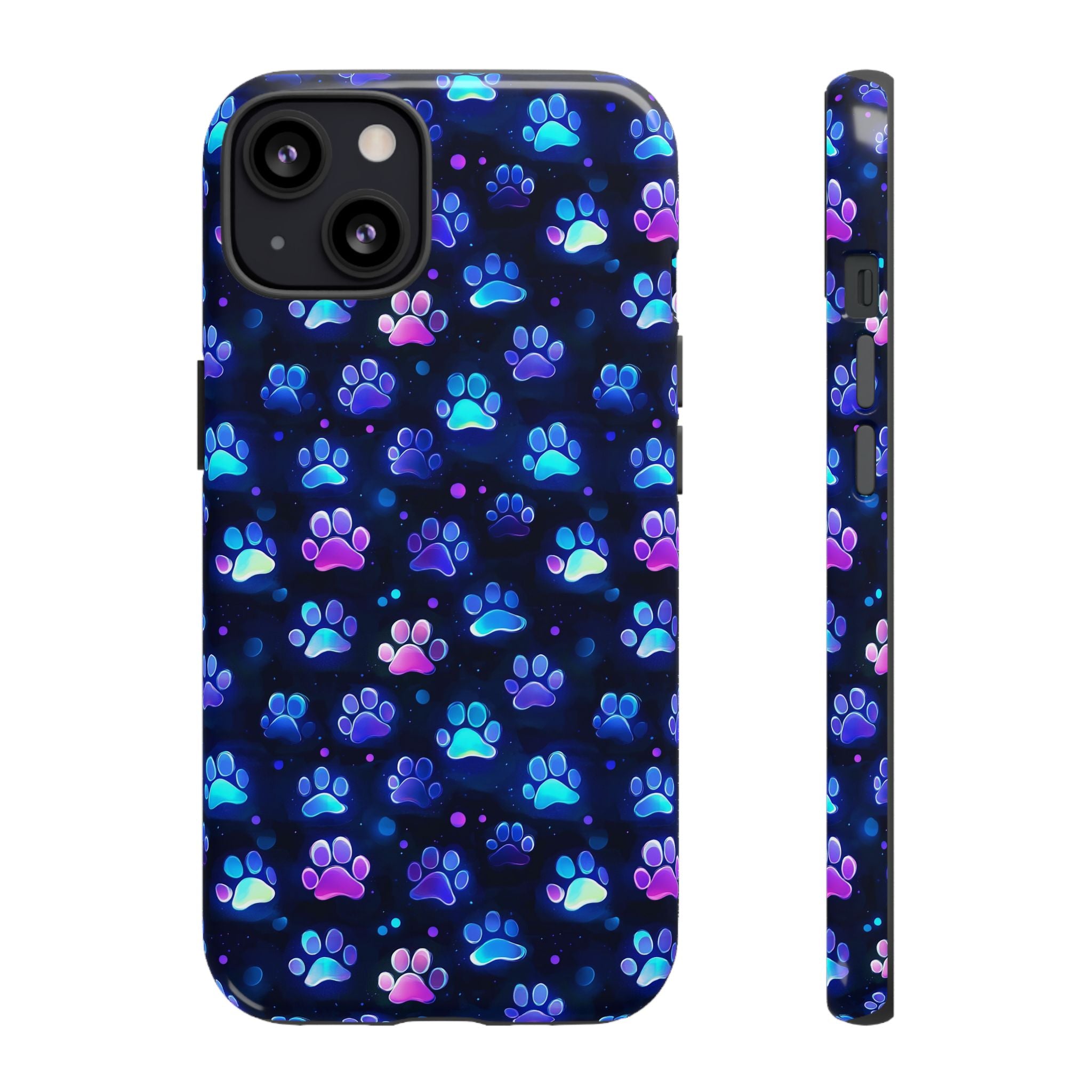 Neon Paw Print Phone Case | Tough Case