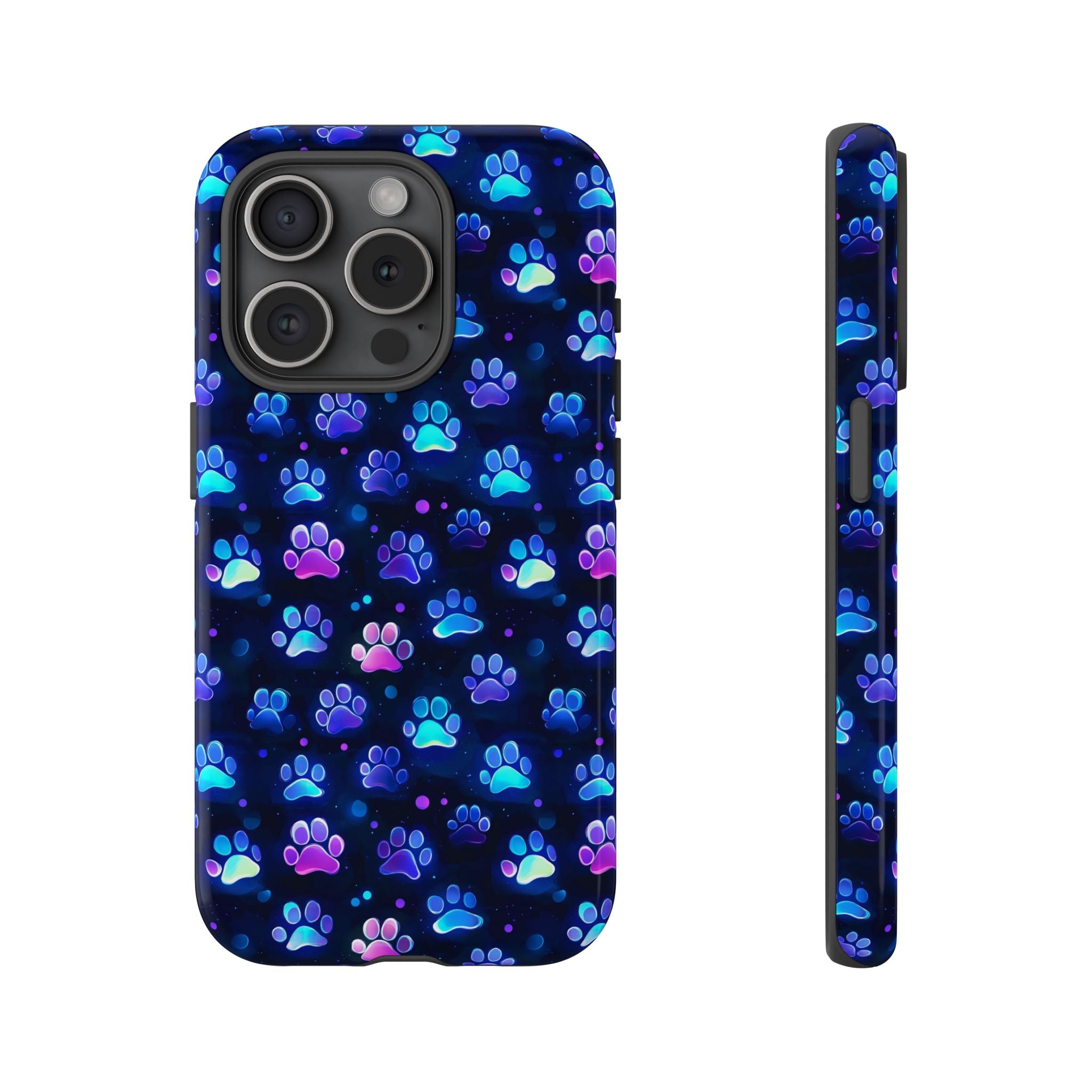 Neon Paw Print Phone Case | Tough Case
