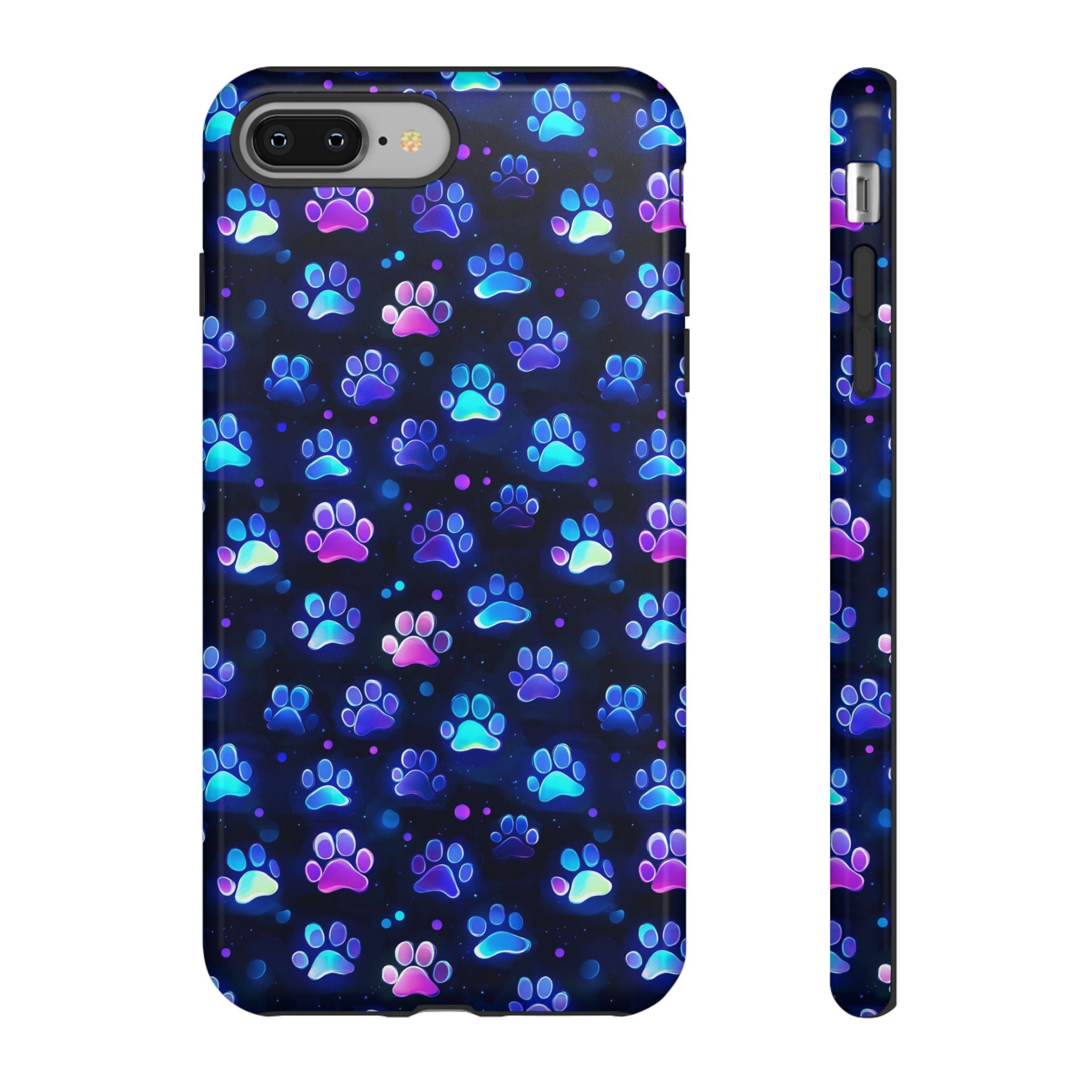 Neon Paw Print Phone Case | Tough Case