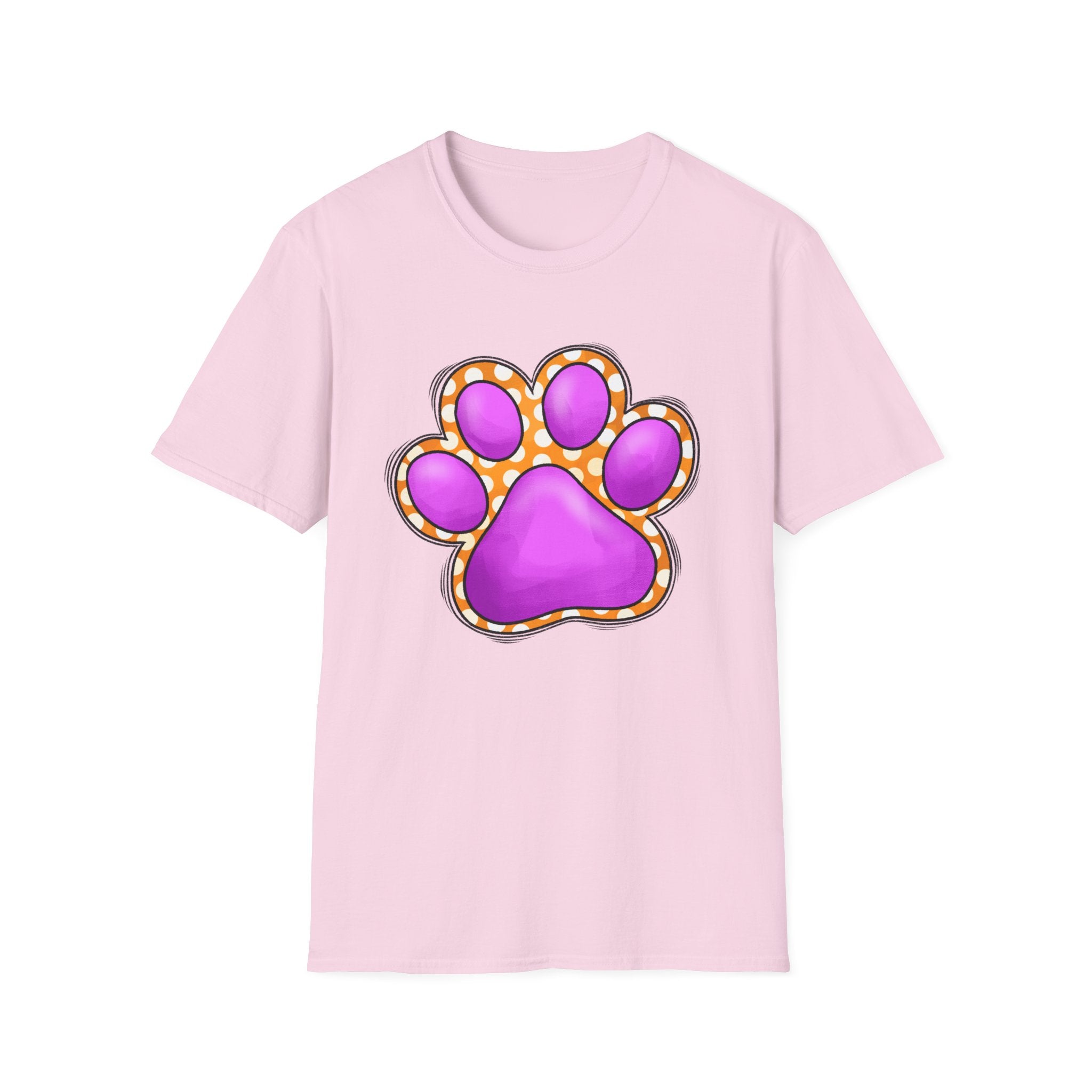 Pink Paw Print T-Shirt | Cute Animal Paw Graphic Tee