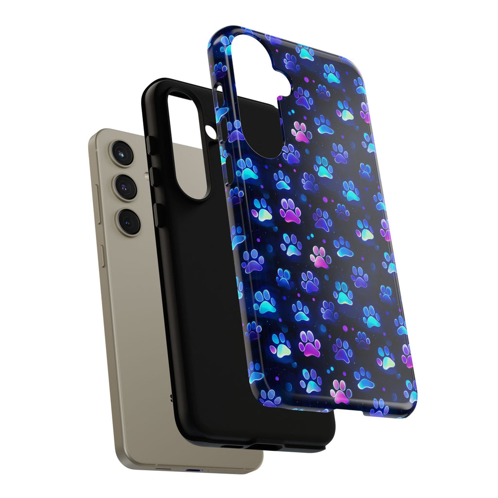 Neon Paw Print Phone Case | Tough Case