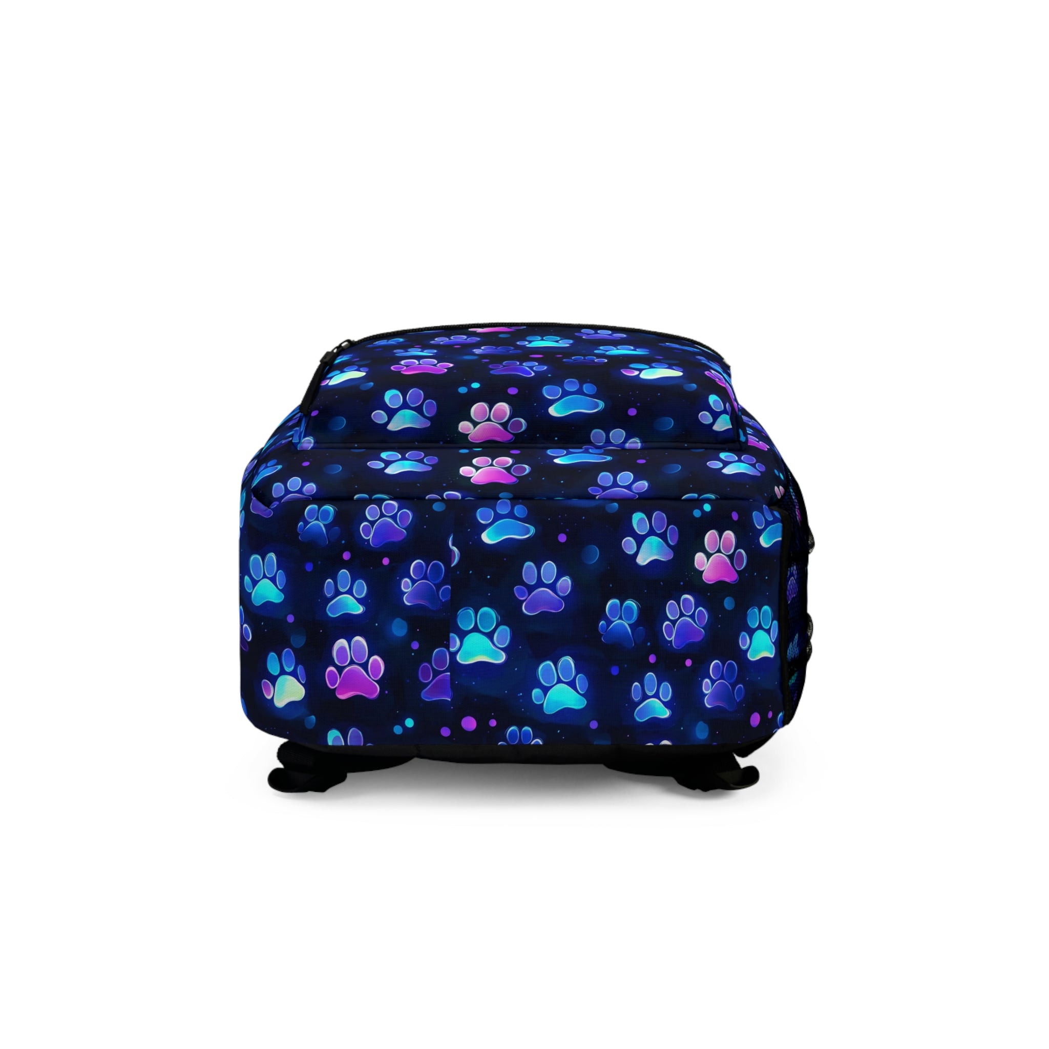 Neon Paw Prints Backpack | Blue Purple Animal Print