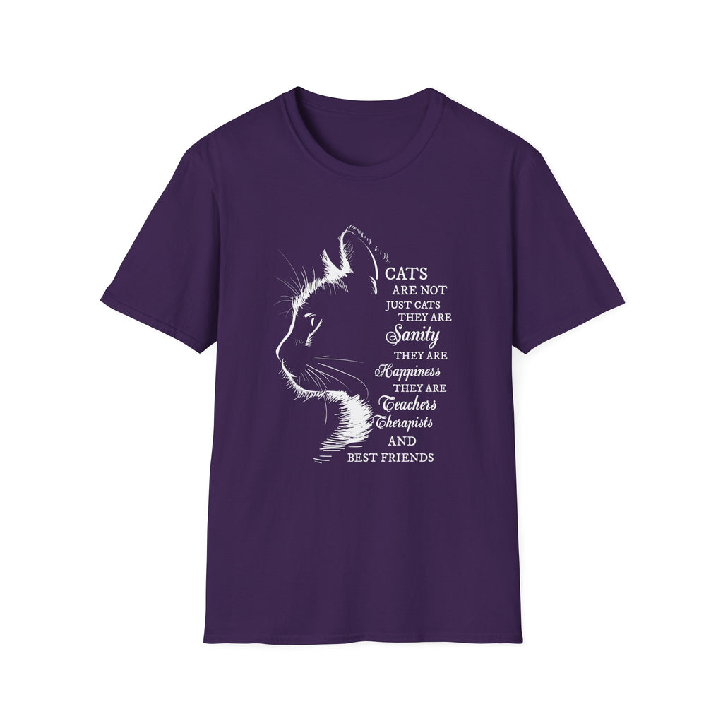 Cat Silhouette Quote T-Shirt | Cat Lovers Tee, Feline Friendship Design