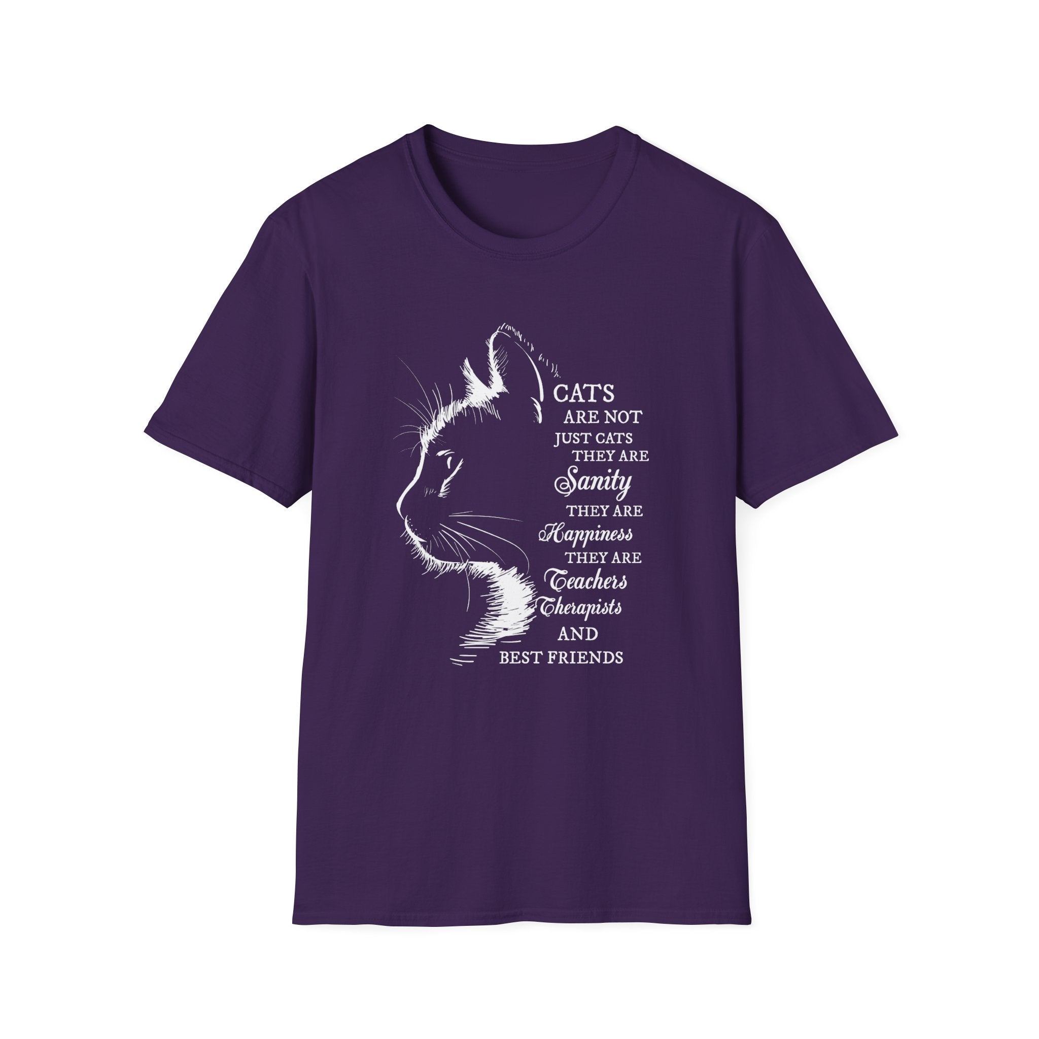 Cat Silhouette Quote T-Shirt | Cat Lovers Tee, Feline Friendship Design