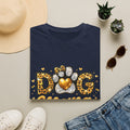 Dog Mama T-Shirt | Leopard Heart Paw Print, Gold Glitter Script