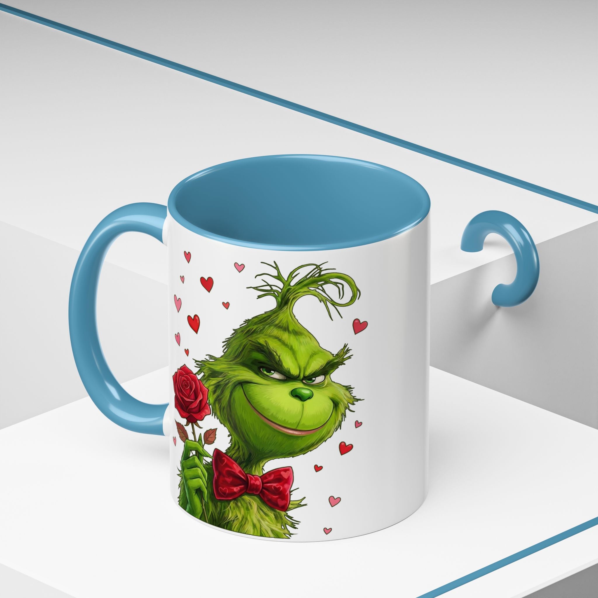 Grinch Holding Rose Mug | Accent Coffee Mug