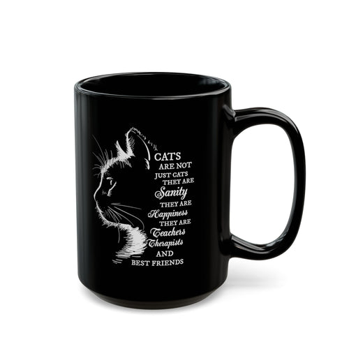 Cats Are Not Just Cats mug | Black Cat Silhouette, Cat Lovers Coffee Mug