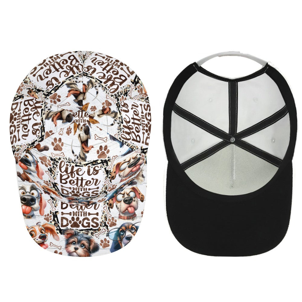 Life is Better with Dogs Baseball Cap #Dogs #Pets