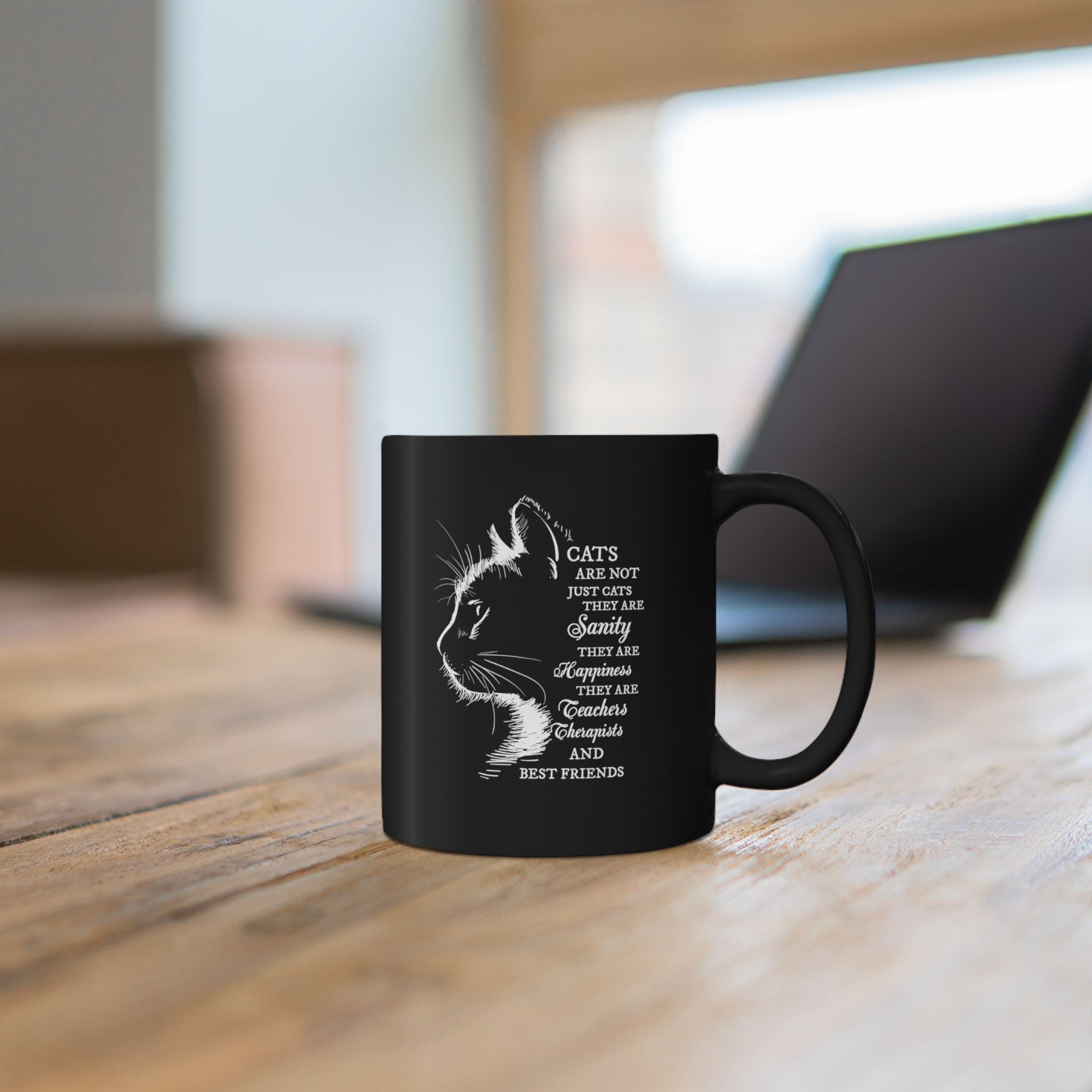 Cats Are Not Just Cats mug | Black Cat Silhouette, Cat Lovers Coffee Mug