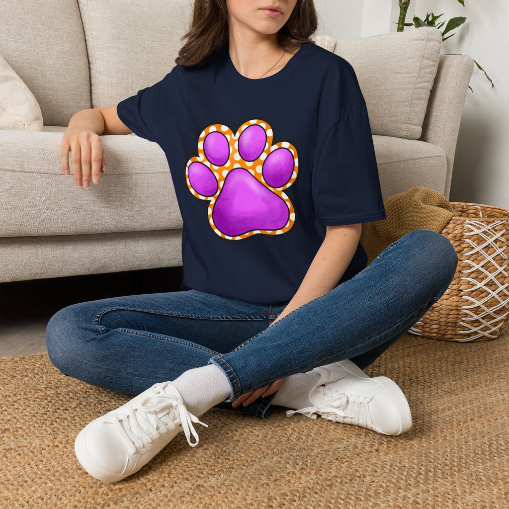 Pink Paw Print T-Shirt | Cute Animal Paw Graphic Tee