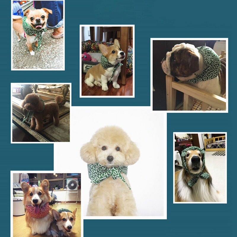 Novel Japanese Style Pet Cloth-wrappers Shaped Collar For Dogs Cats Cute Cotton Filled Scarf Dogs Grooming Accessories Decor