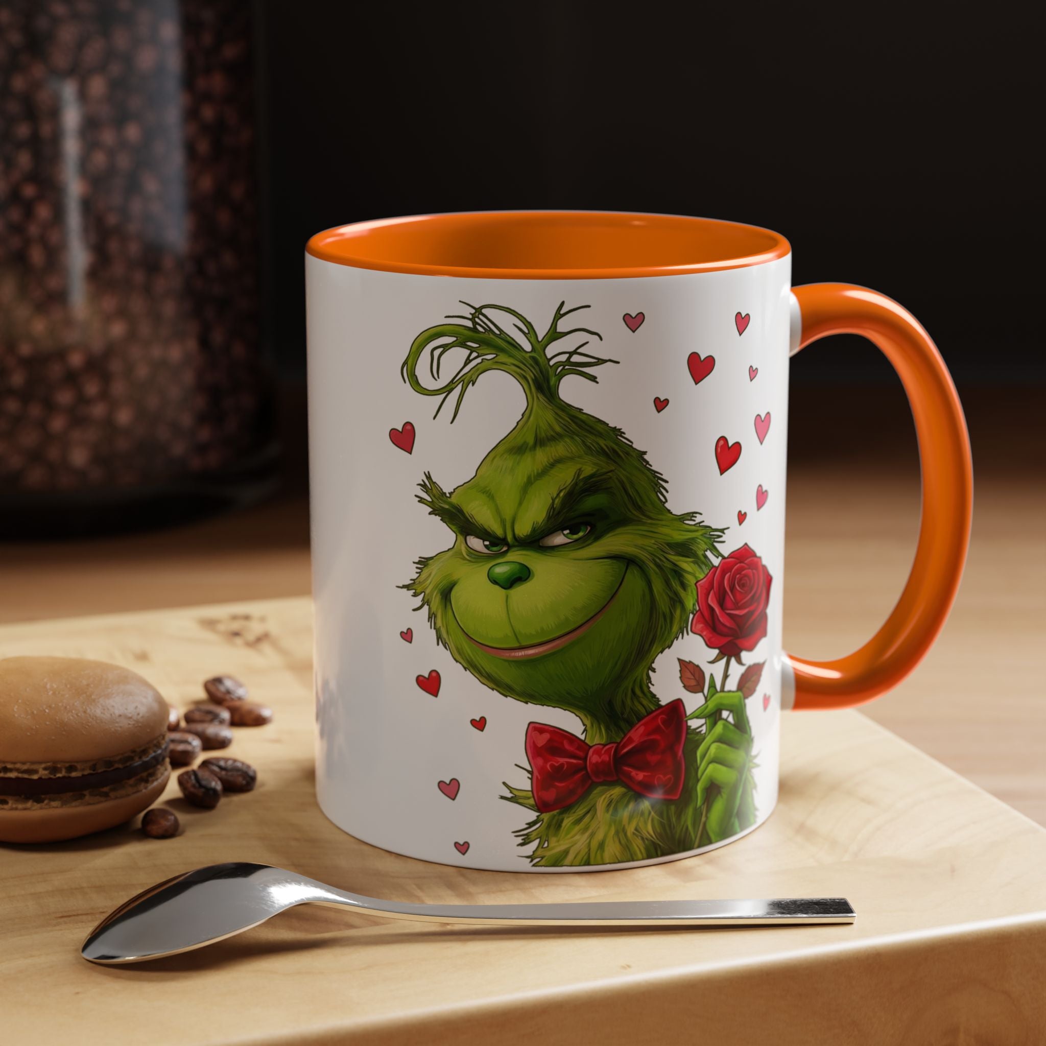 Grinch Holding Rose Mug | Accent Coffee Mug