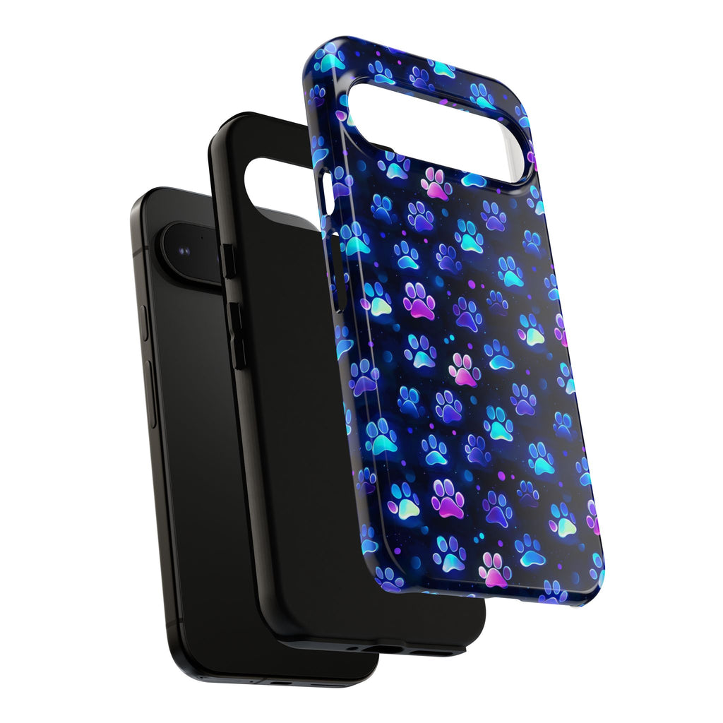 Neon Paw Print Phone Case | Tough Case