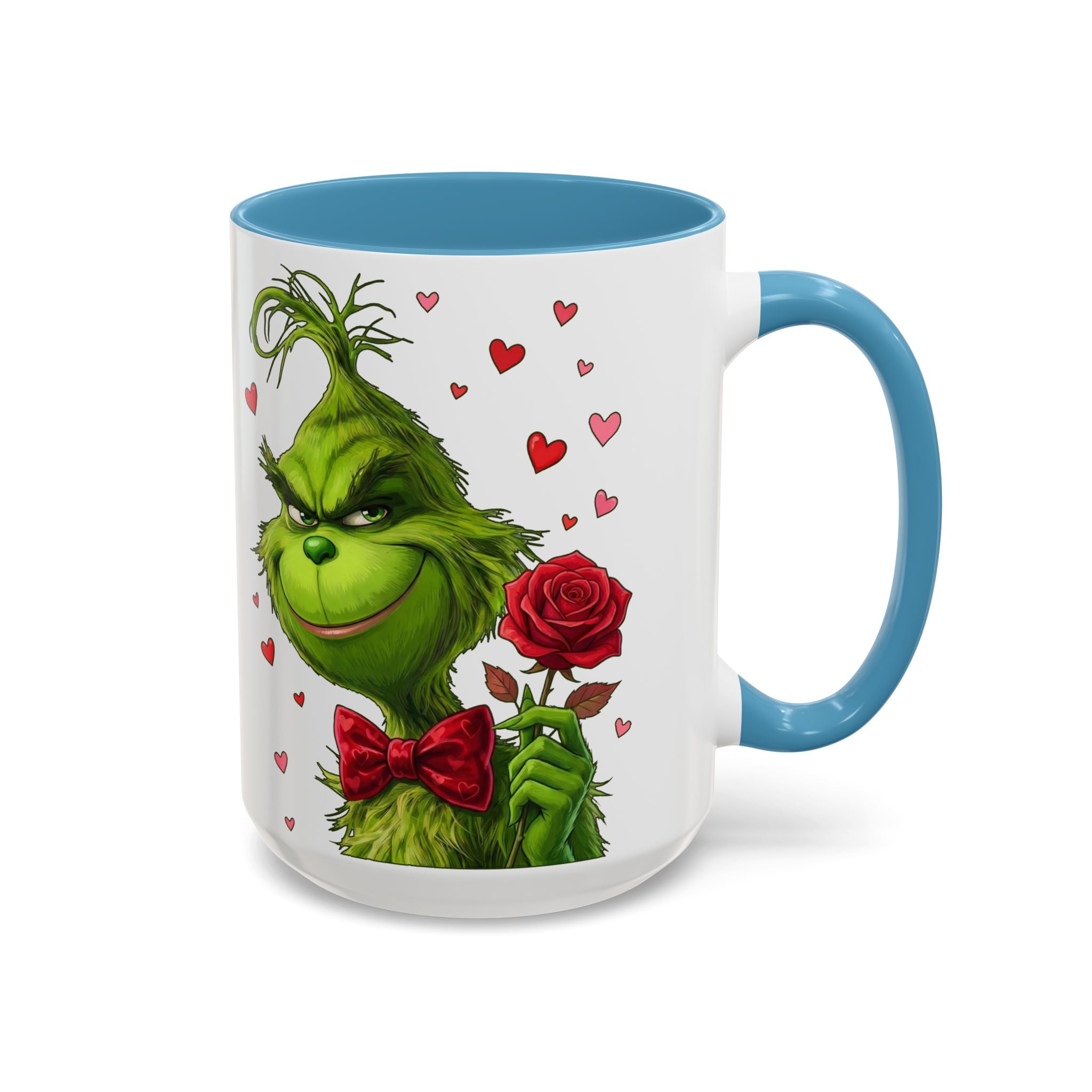 Grinch Holding Rose Mug | Accent Coffee Mug