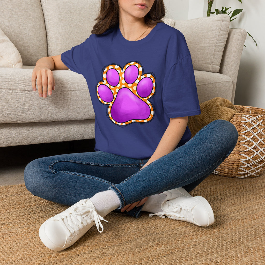 Pink Paw Print T-Shirt | Cute Animal Paw Graphic Tee